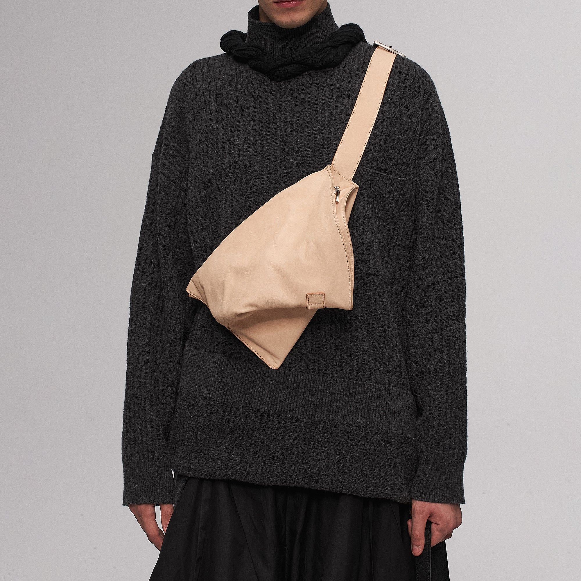 ILNya Nieternite Nifutur Asym Horsehide Buckled Sling Bag