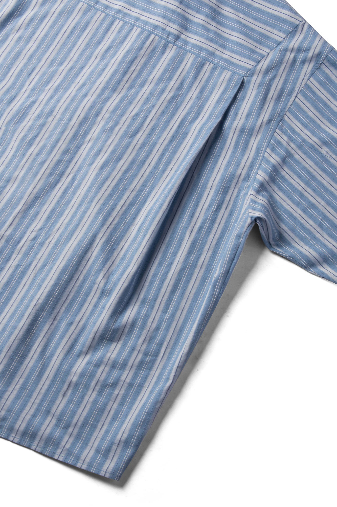 RELABEL Stripe Button-Up Oversized Shirt Blue, premium urban and streetwear designers apparel on PROJECTISR.com, RELABEL