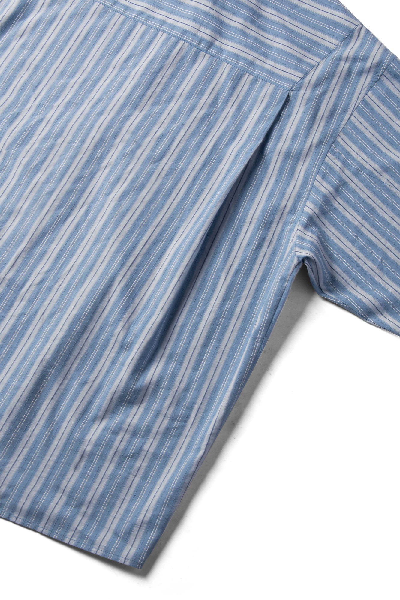 RELABEL Stripe Button-Up Oversized Shirt Blue, premium urban and streetwear designers apparel on PROJECTISR.com, RELABEL