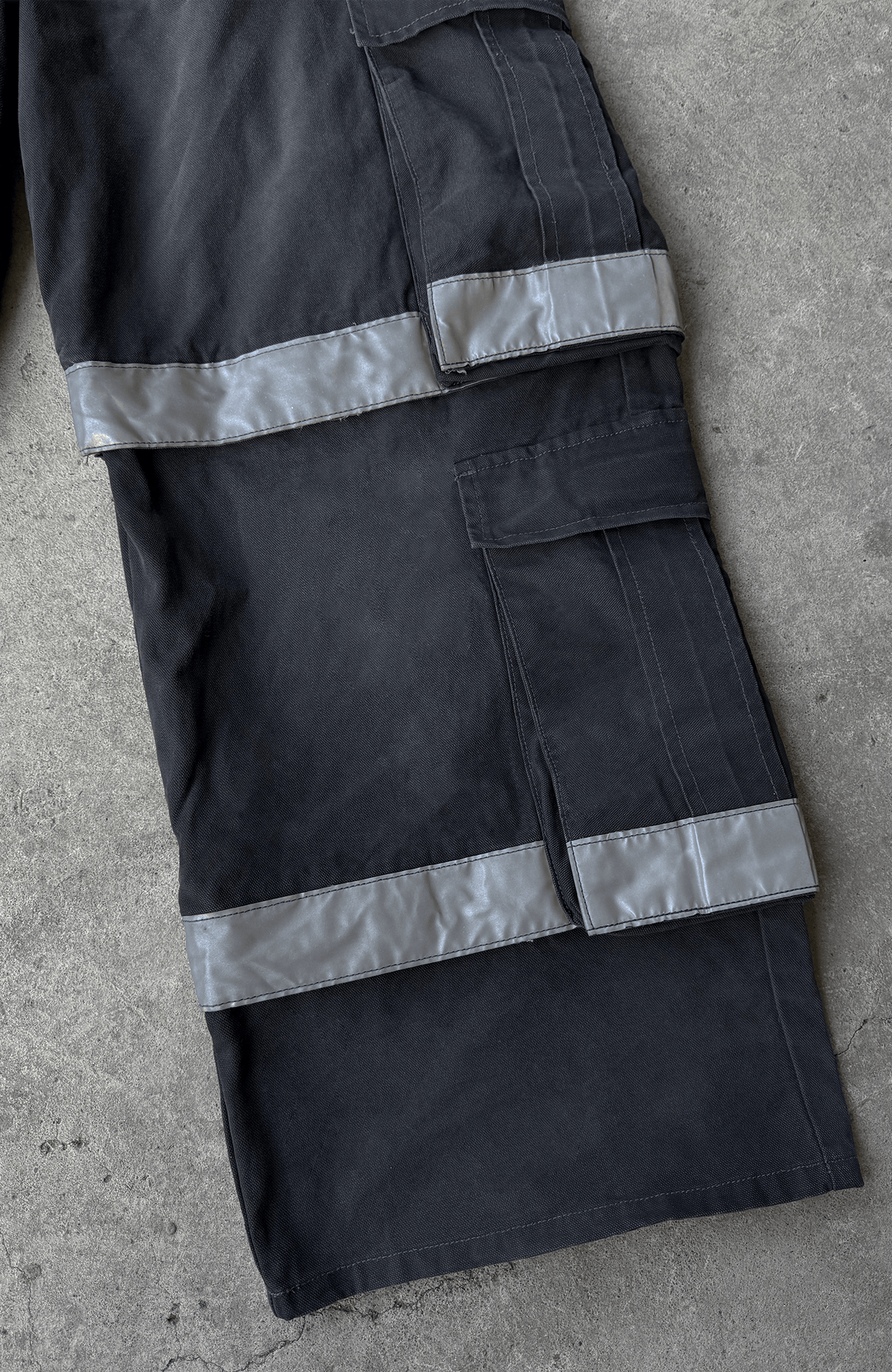 TECNINEGROUP Detachable Reflective Firefighter Cargo Pants Gray