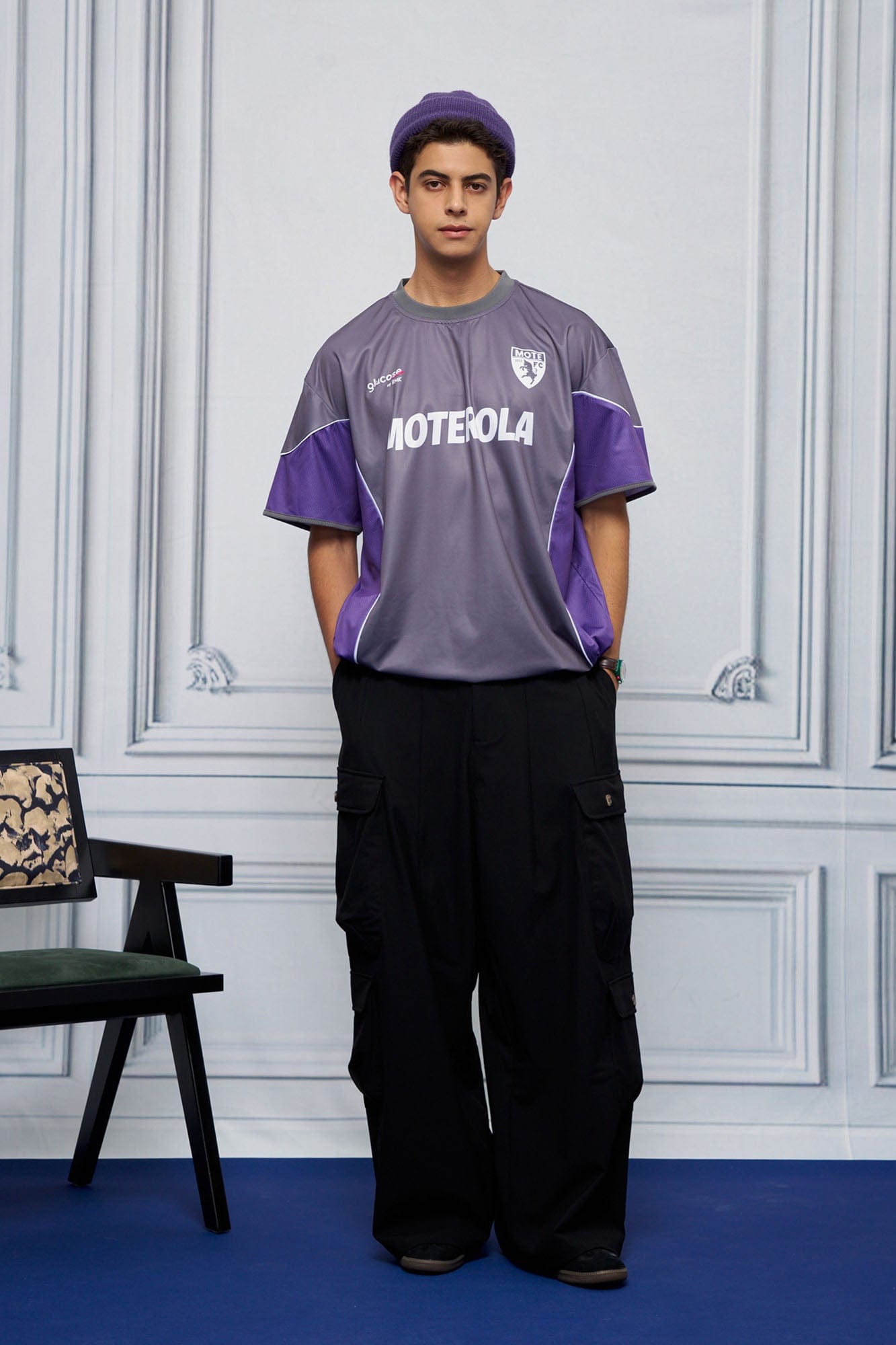 UNLIMITED MOTE x glucose by RMK Contrast Spliced Drawstring Hem Jersey, premium urban and streetwear designers apparel on PROJECTISR.com, UNLIMITED MOTE