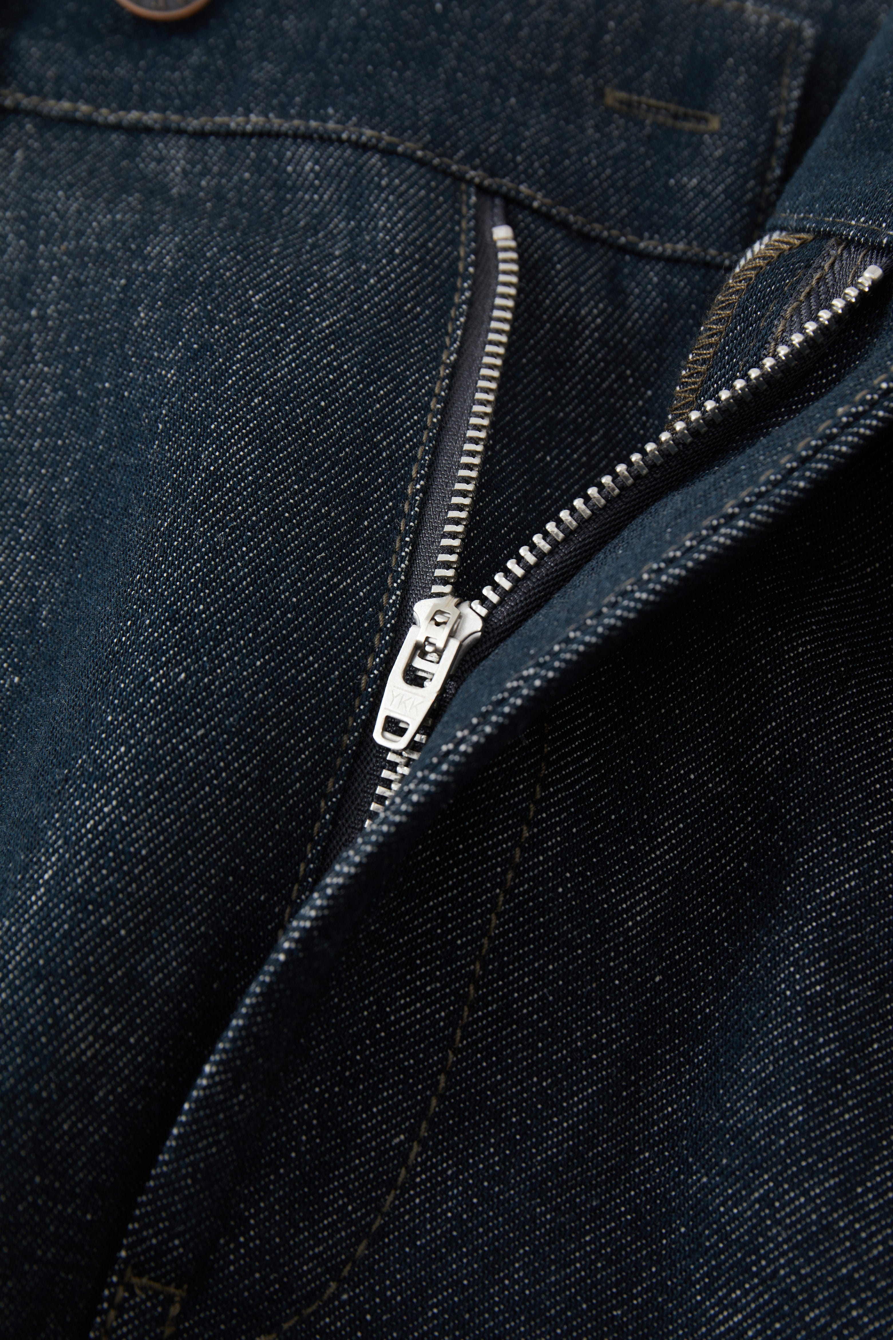 OPICLOTH Washed Asymmetric Fly Pleated Denim Shorts, premium urban and streetwear designers apparel on PROJECTISR.com, OPICLOTH
