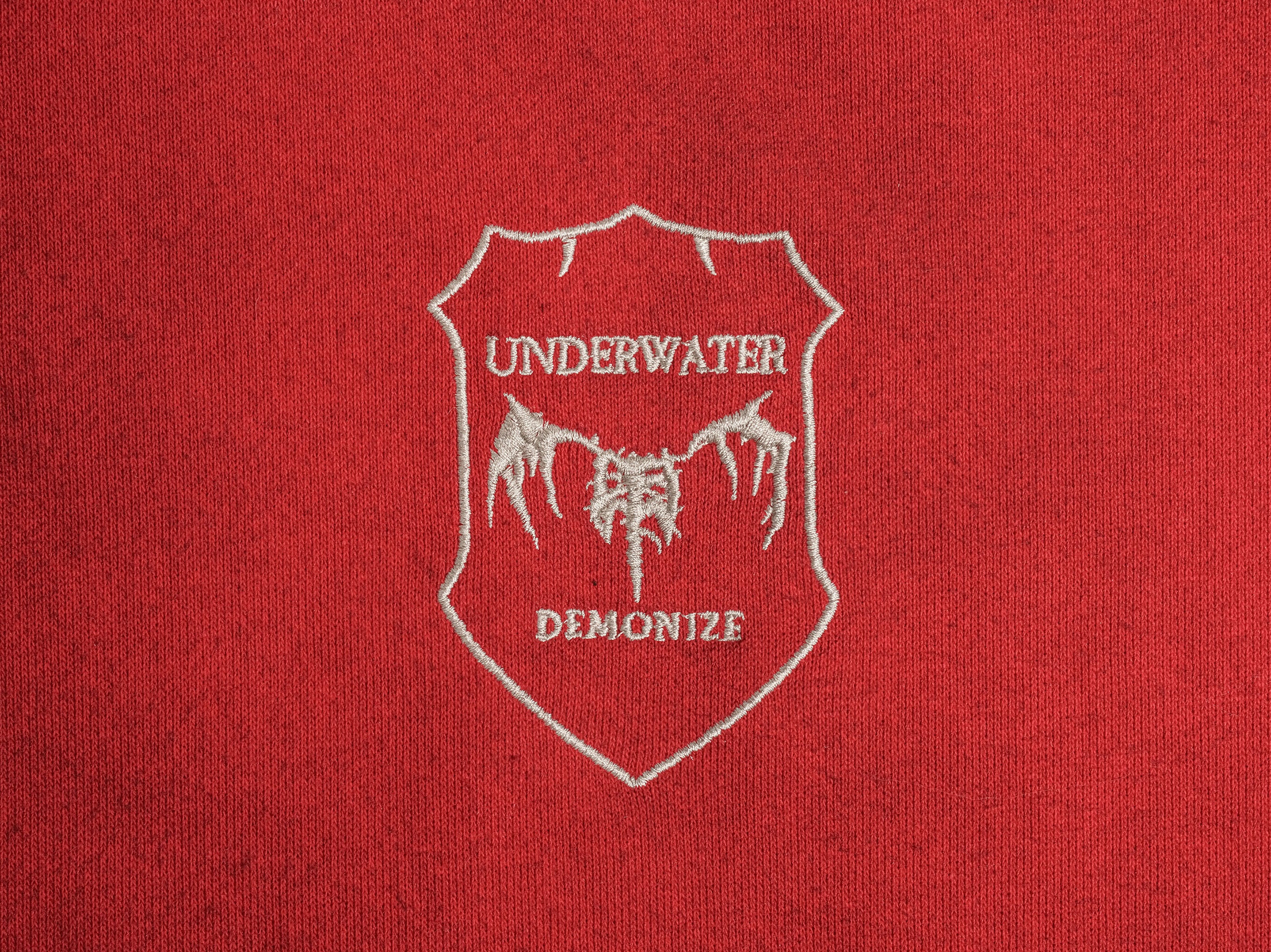 UNDERWATER Skeleton Distressed Contrast Panel Hooded Jacket