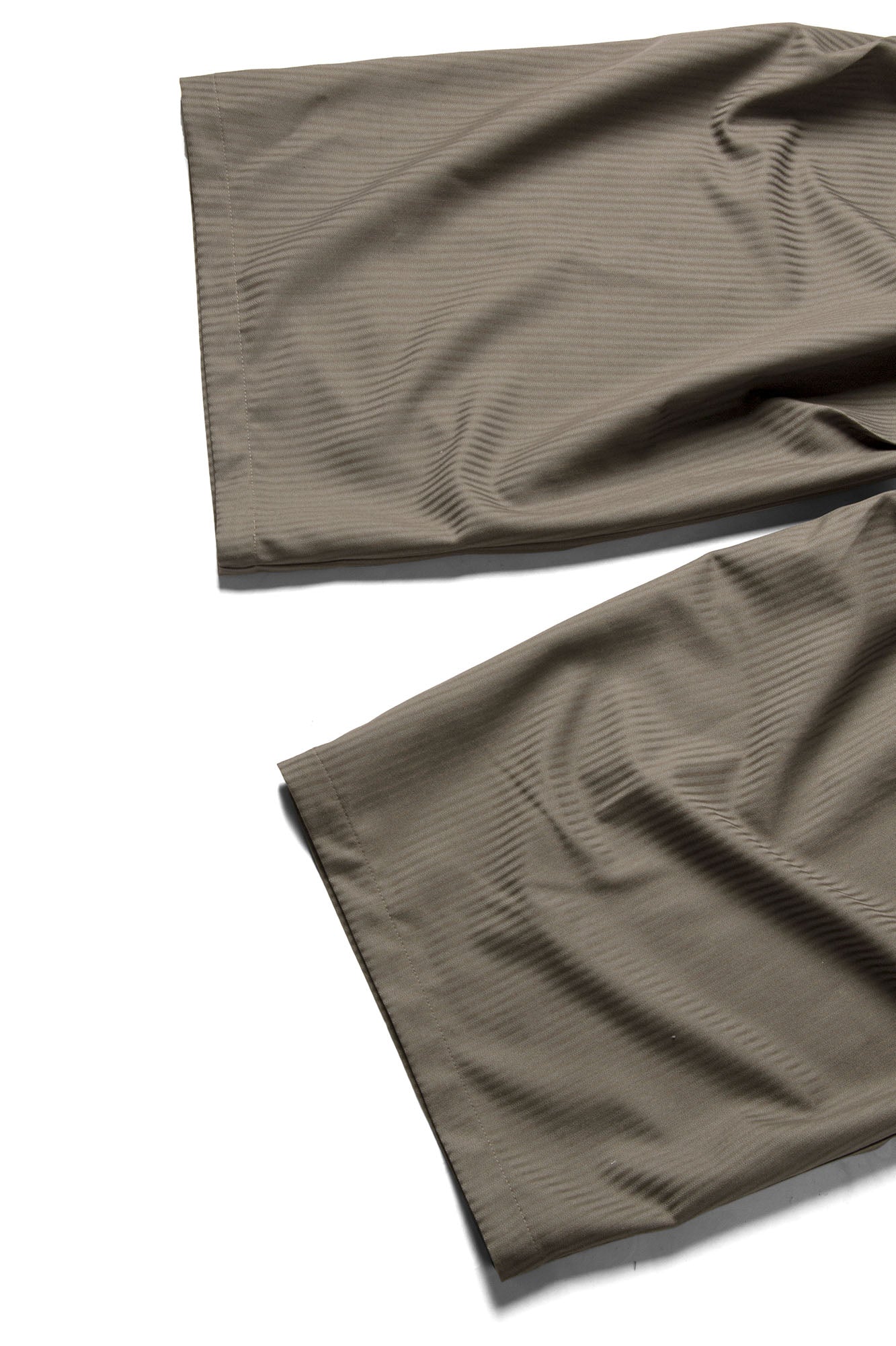 RELABEL Pinstriped Detachable-Scarf Oversized Pants Brown, premium urban and streetwear designers apparel on PROJECTISR.com, RELABEL