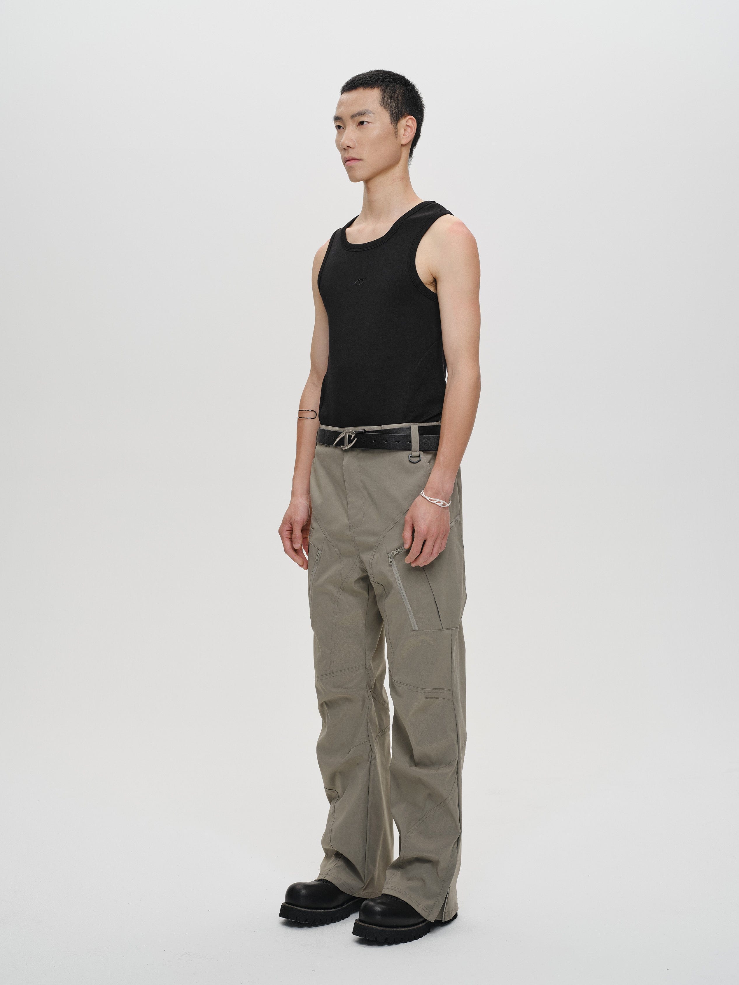 CATSSTAC Tech Paneled Zipper Pockets Elastic Waist Pants, premium urban and streetwear designers apparel on PROJECTISR.com, CATSSTAC