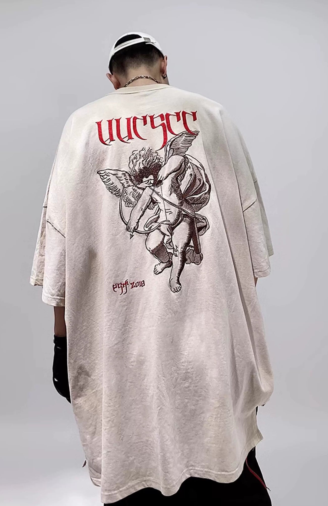 UUCSCC Retro Washed Embroidered Oversized Heavyweight T-Shirt