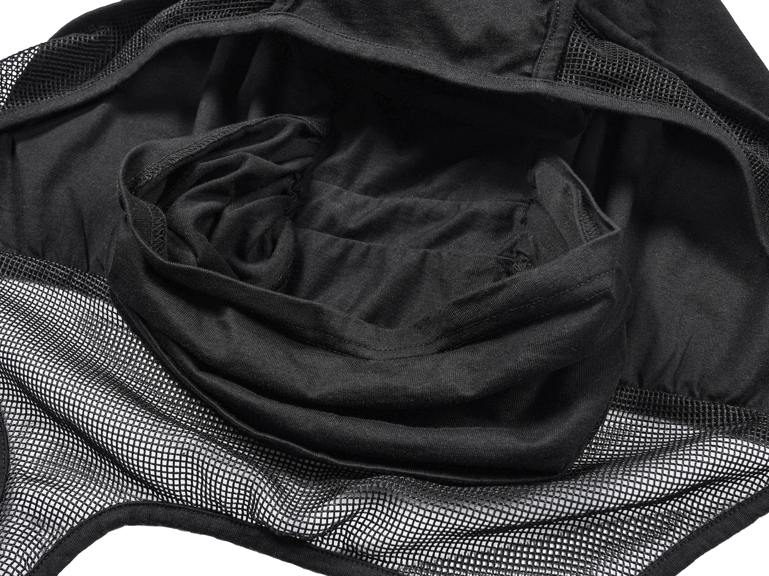 UNDERWATER Mesh-Spliced Long Strap Durag, premium urban and streetwear designers apparel on PROJECTISR.com, UNDERWATER