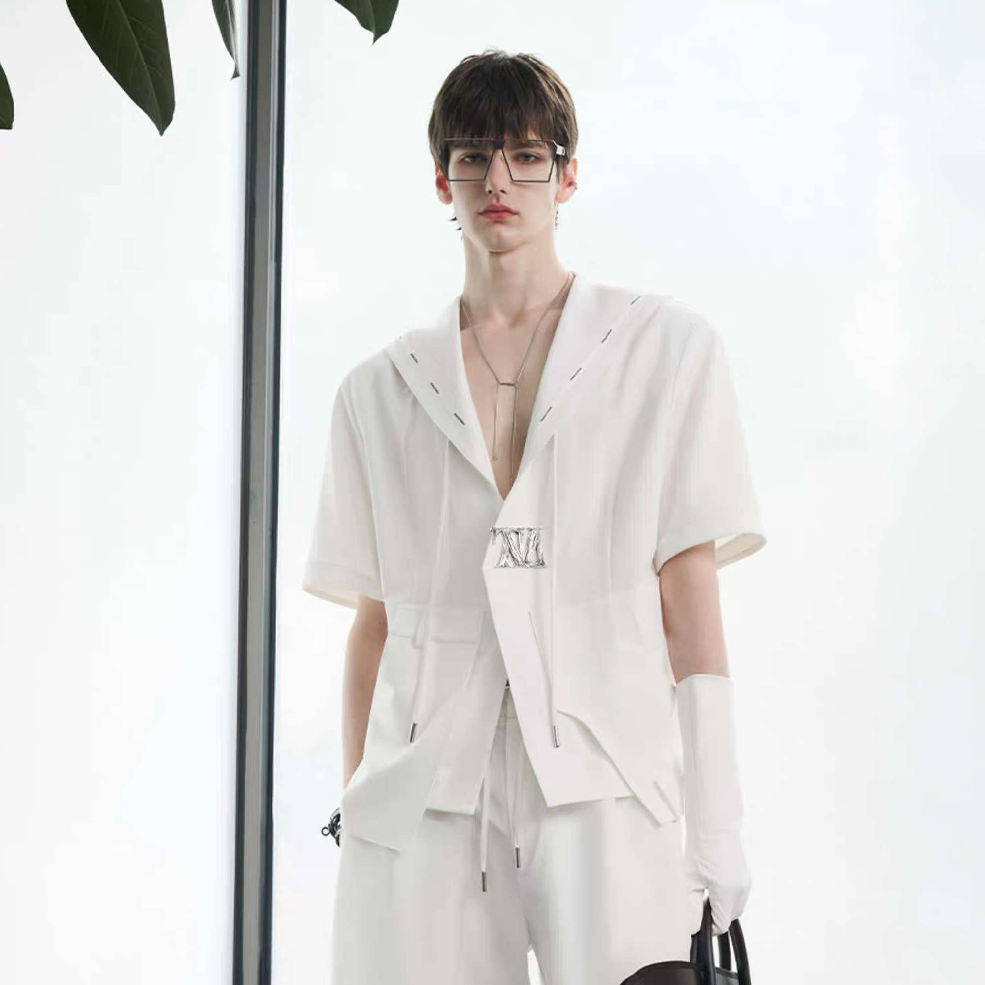 TIWILLTANG Minimal Sailor Collar Shirt