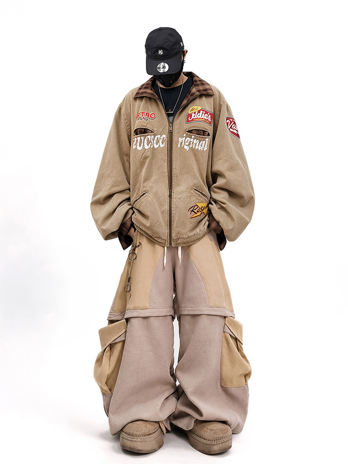 UUCSCC Retro Oversized Denim Varsity Jacket, premium urban and streetwear designers apparel on PROJECTISR.com, UUCSCC