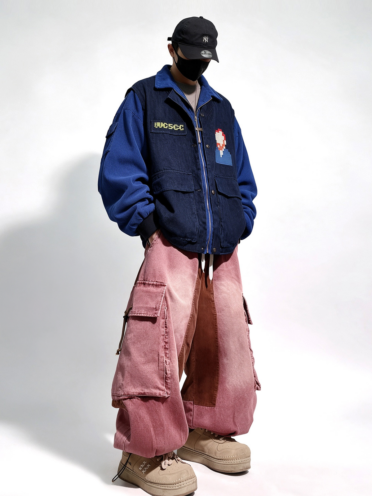 UUCSCC Retro Corduroy Faux Two-Piece Multi-Pocket Jacket, premium urban and streetwear designers apparel on PROJECTISR.com, UUCSCC