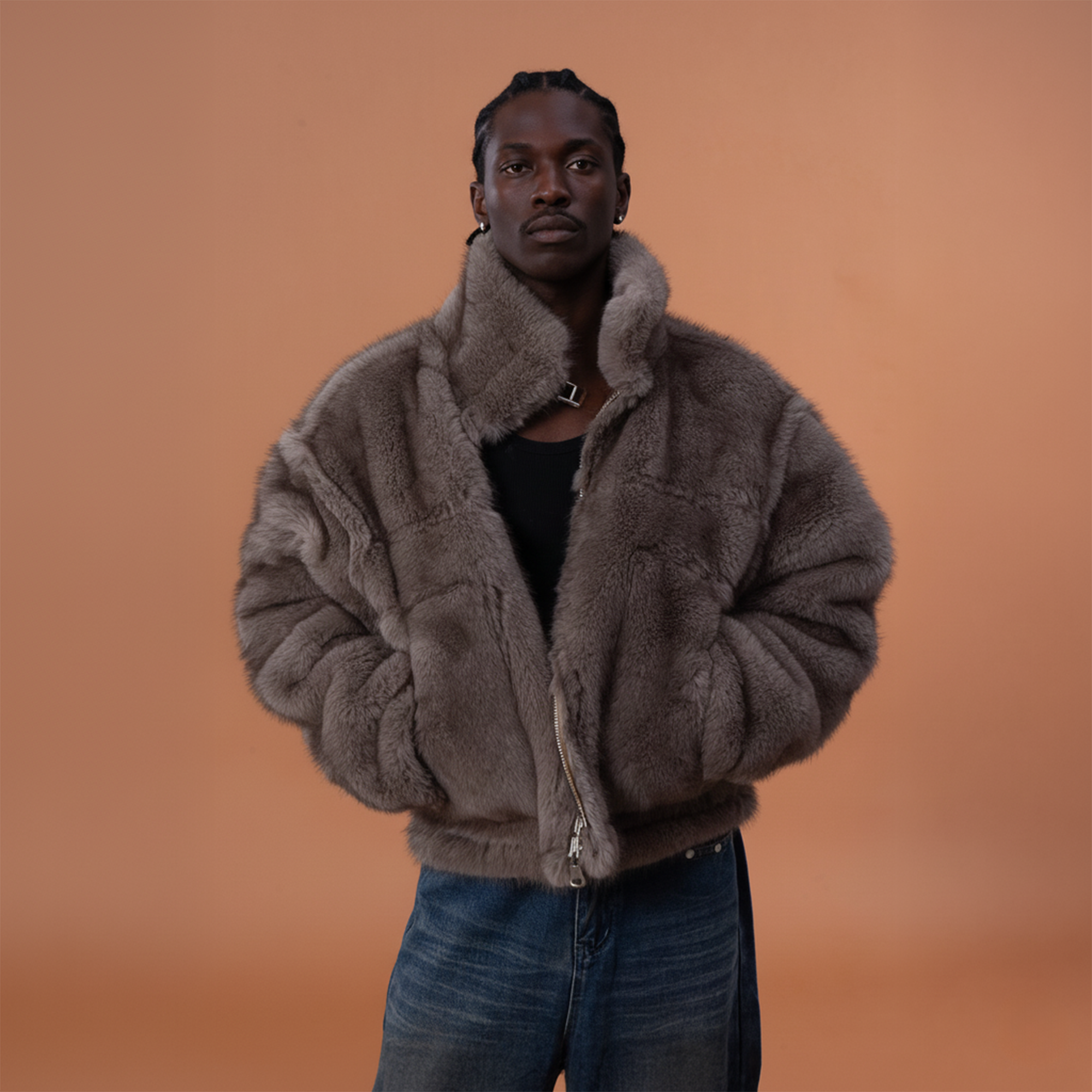 CLP Reversible Faux Fur Biker Jacket