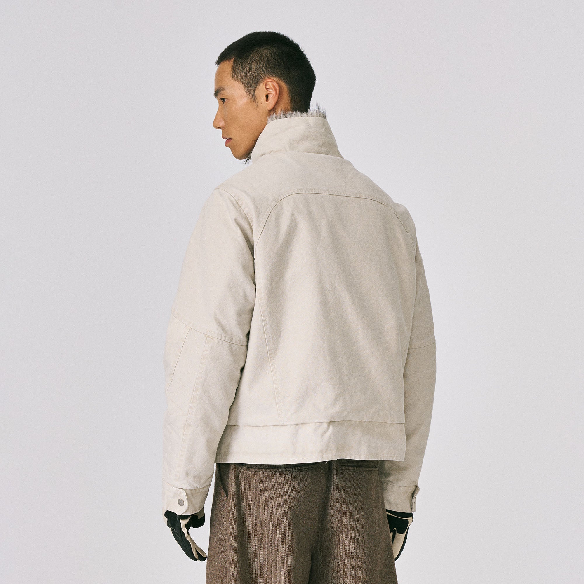 CATSSTAC Faux Fur Lining Washed Jacket