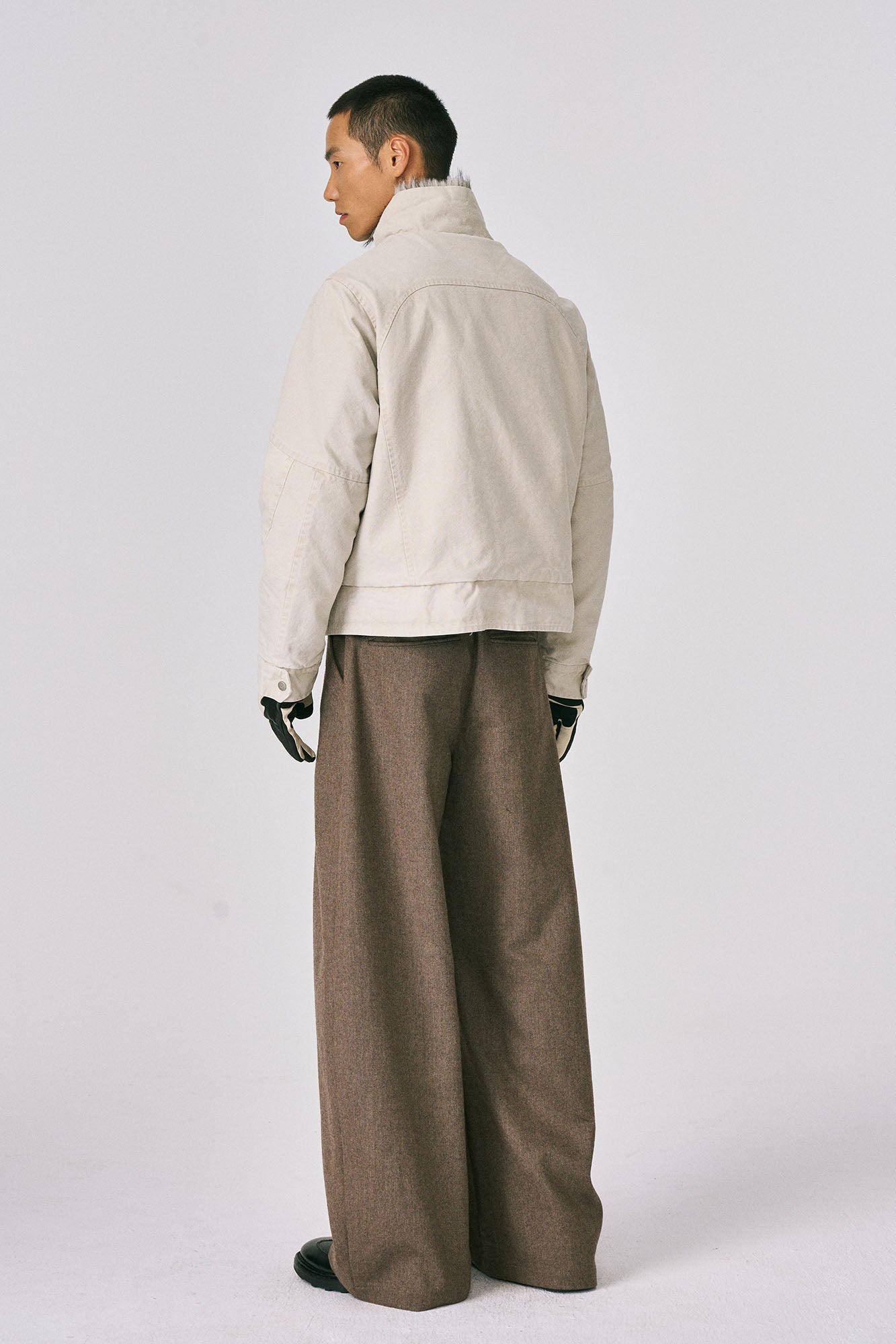 CATSSTAC Faux Fur Lining Washed Jacket