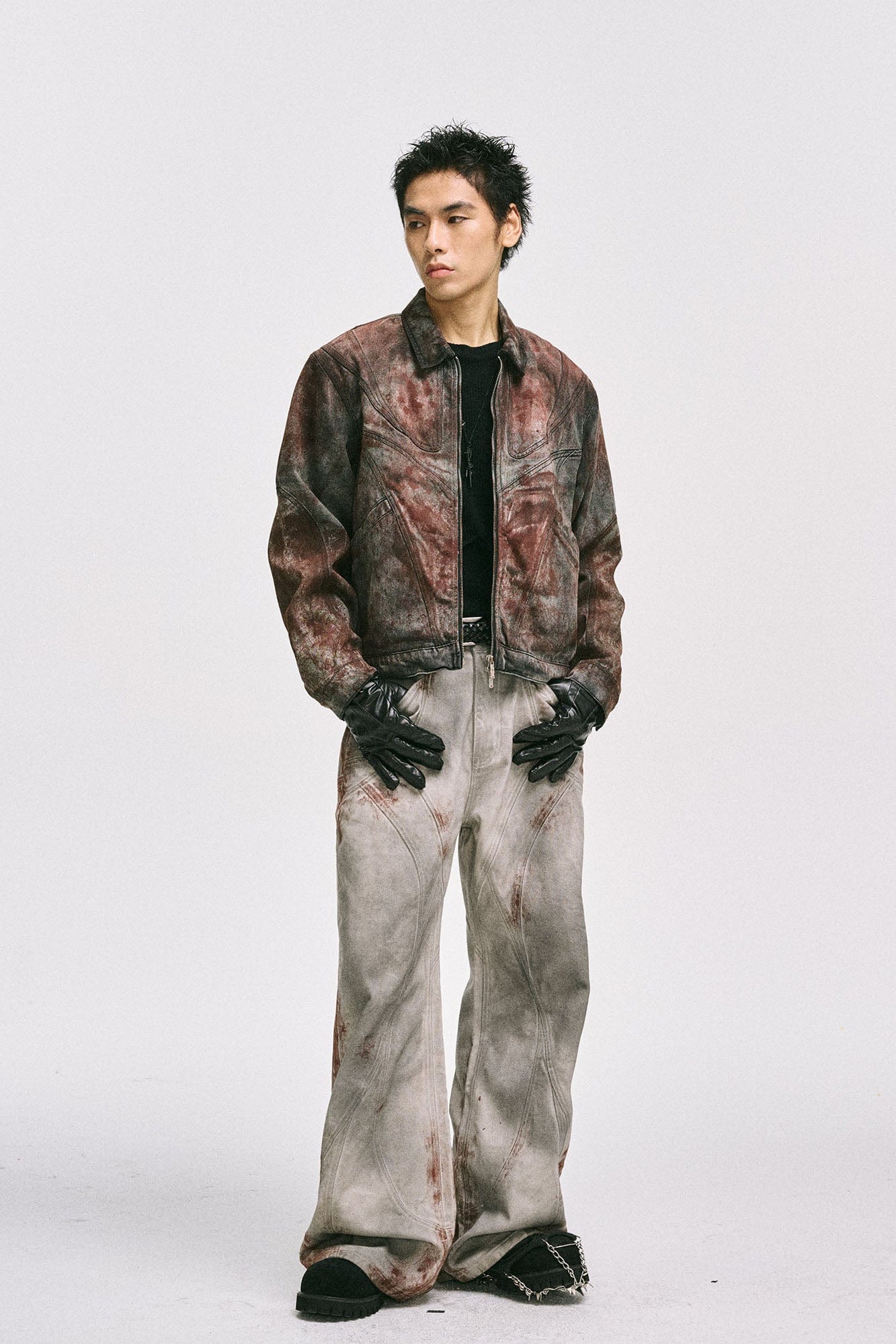 CATSSTAC Rust-Dye Denim Jacket, premium urban and streetwear designers apparel on PROJECTISR.com, CATSSTAC