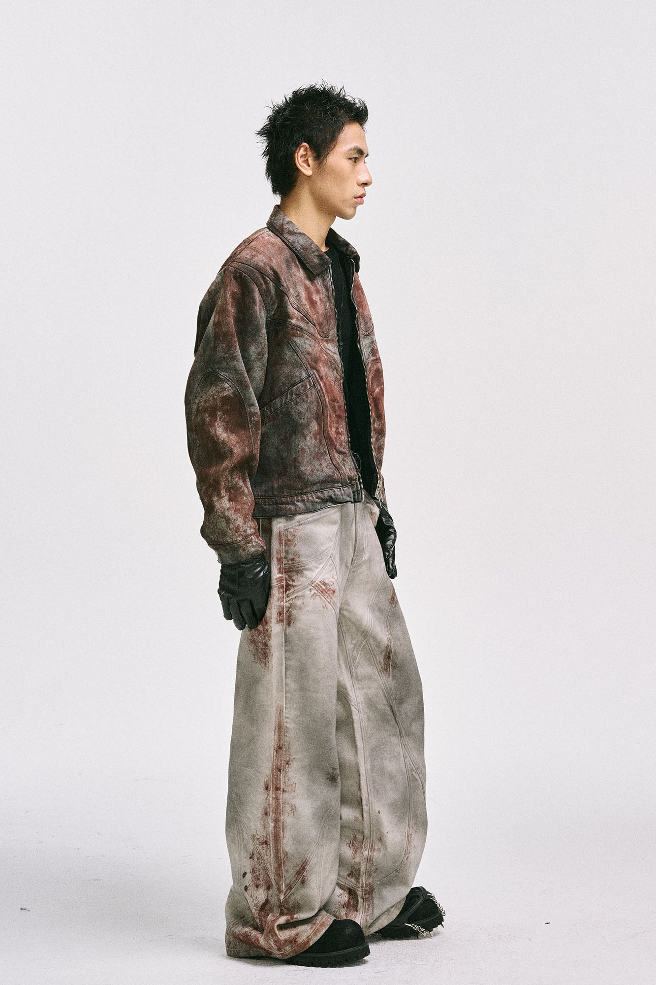 CATSSTAC Rust-Dye Denim Jacket, premium urban and streetwear designers apparel on PROJECTISR.com, CATSSTAC