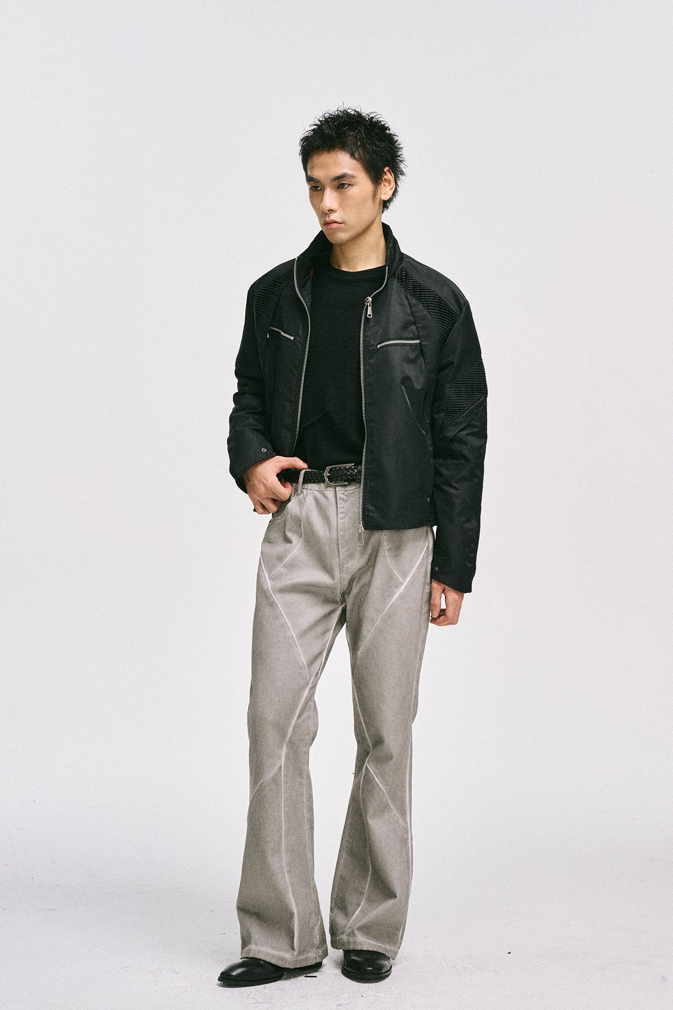 CATSSTAC Crosscut Washed Denim Pants, premium urban and streetwear designers apparel on PROJECTISR.com, CATSSTAC