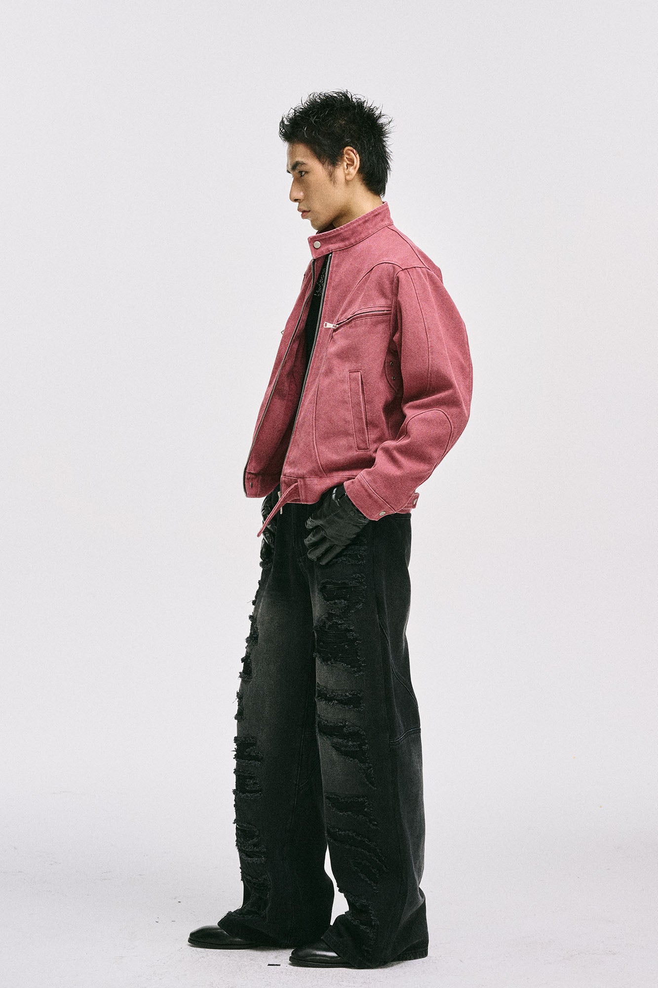 CATSSTAC Washed Curved Panel Harrington Jacket, premium urban and streetwear designers apparel on PROJECTISR.com, CATSSTAC