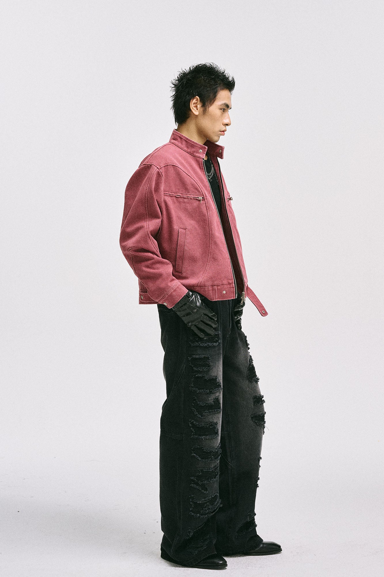 CATSSTAC Washed Curved Panel Harrington Jacket, premium urban and streetwear designers apparel on PROJECTISR.com, CATSSTAC