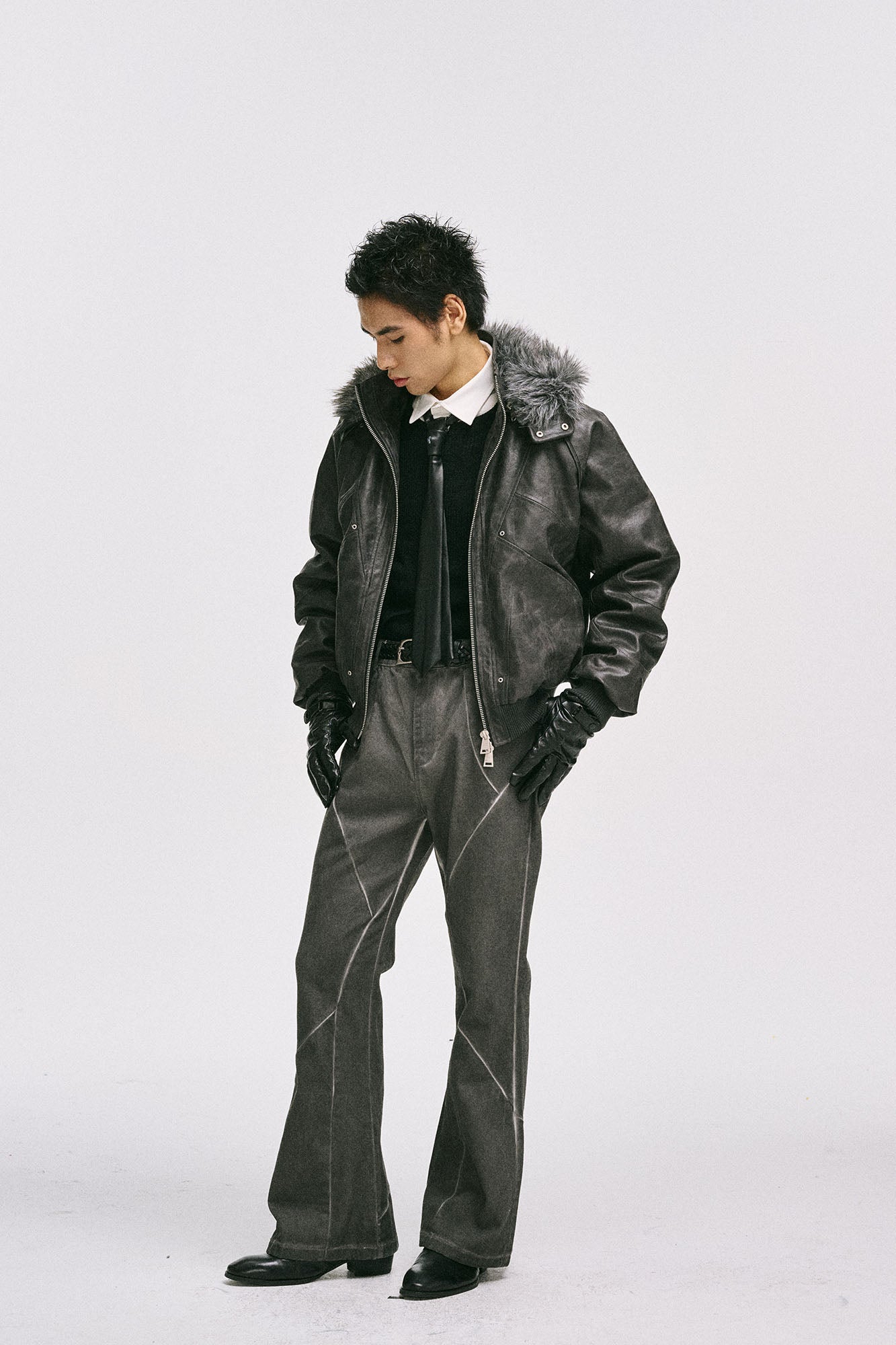 CATSSTAC Crosscut Washed Denim Pants, premium urban and streetwear designers apparel on PROJECTISR.com, CATSSTAC