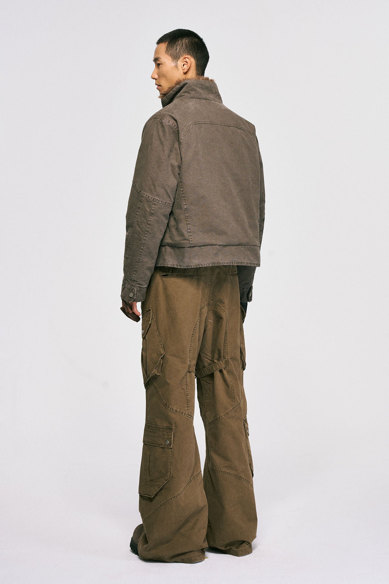 CATSSTAC Faux Fur Lining Washed Jacket