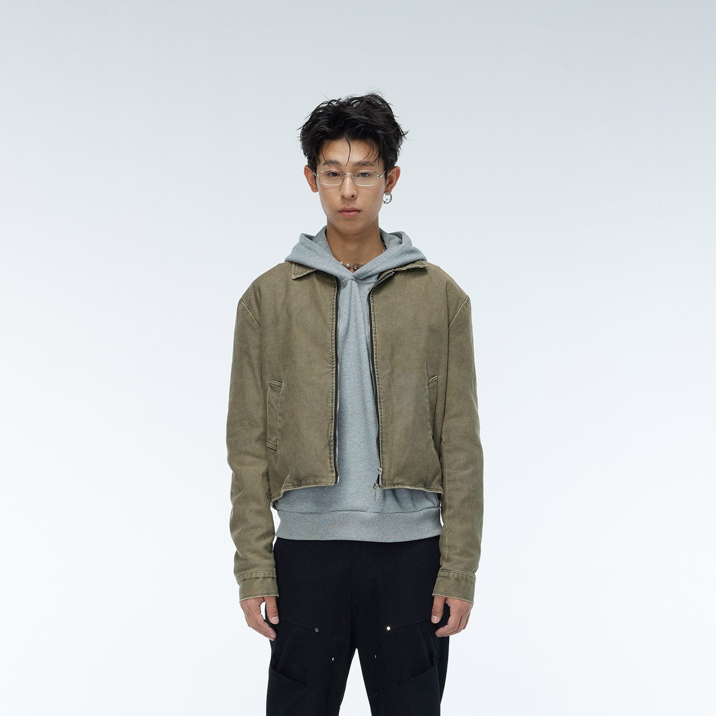 WHISTLEHUNTER Faded Cropped Jacket, premium urban and streetwear designers apparel on PROJECTISR.com, WHISTLEHUNTER