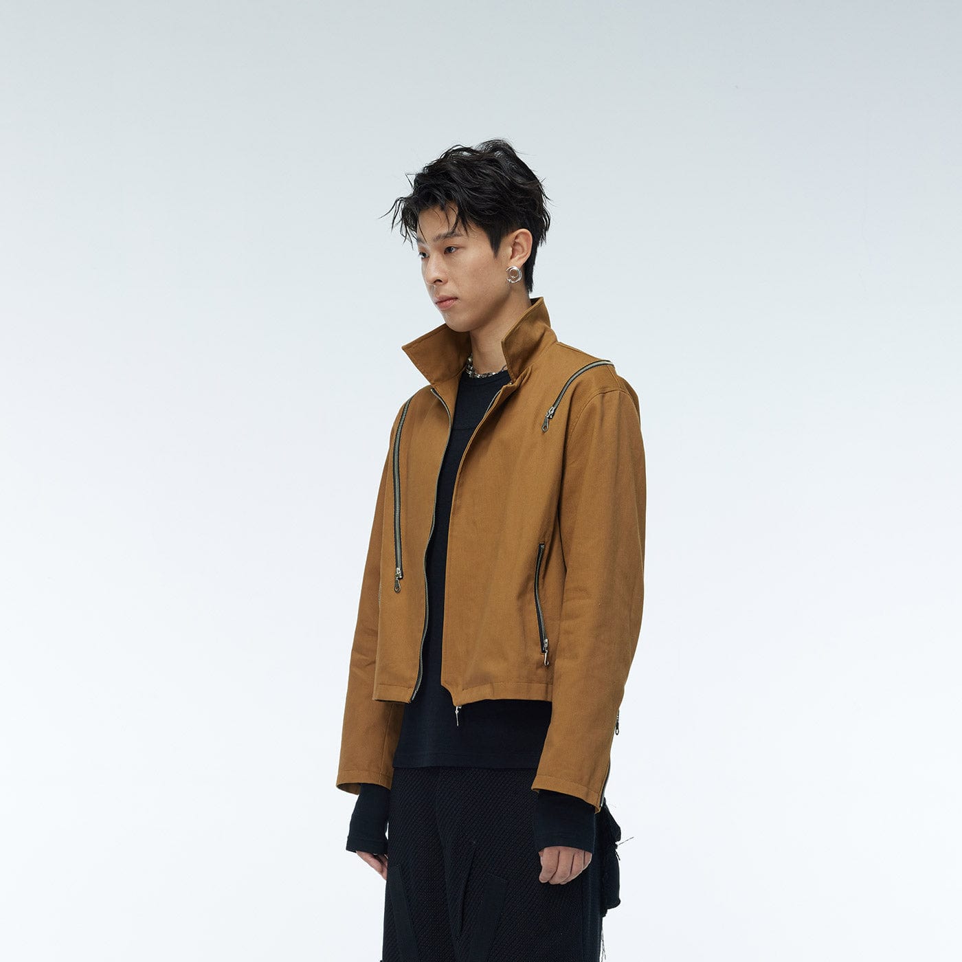 WHISTLEHUNTER Asymmetrical Zippers Jacket, premium urban and streetwear designers apparel on PROJECTISR.com, WHISTLEHUNTER