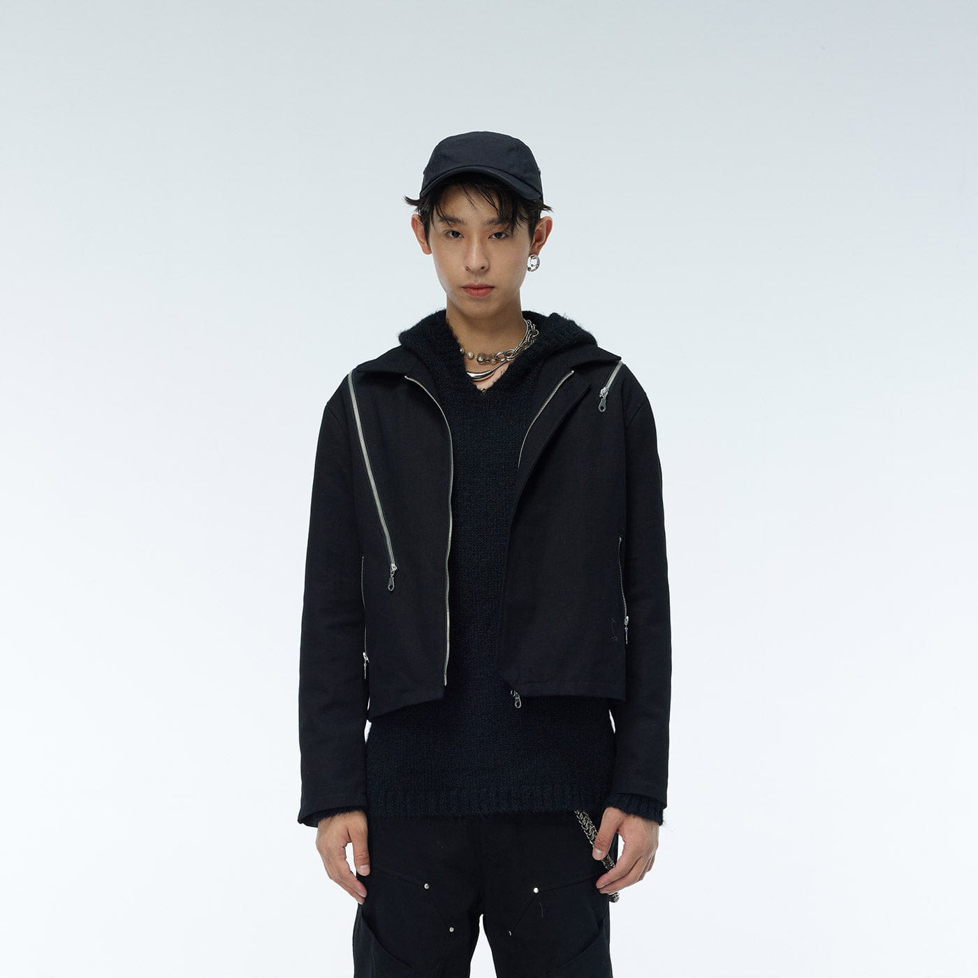 WHISTLEHUNTER Asymmetrical Zippers Jacket, premium urban and streetwear designers apparel on PROJECTISR.com, WHISTLEHUNTER
