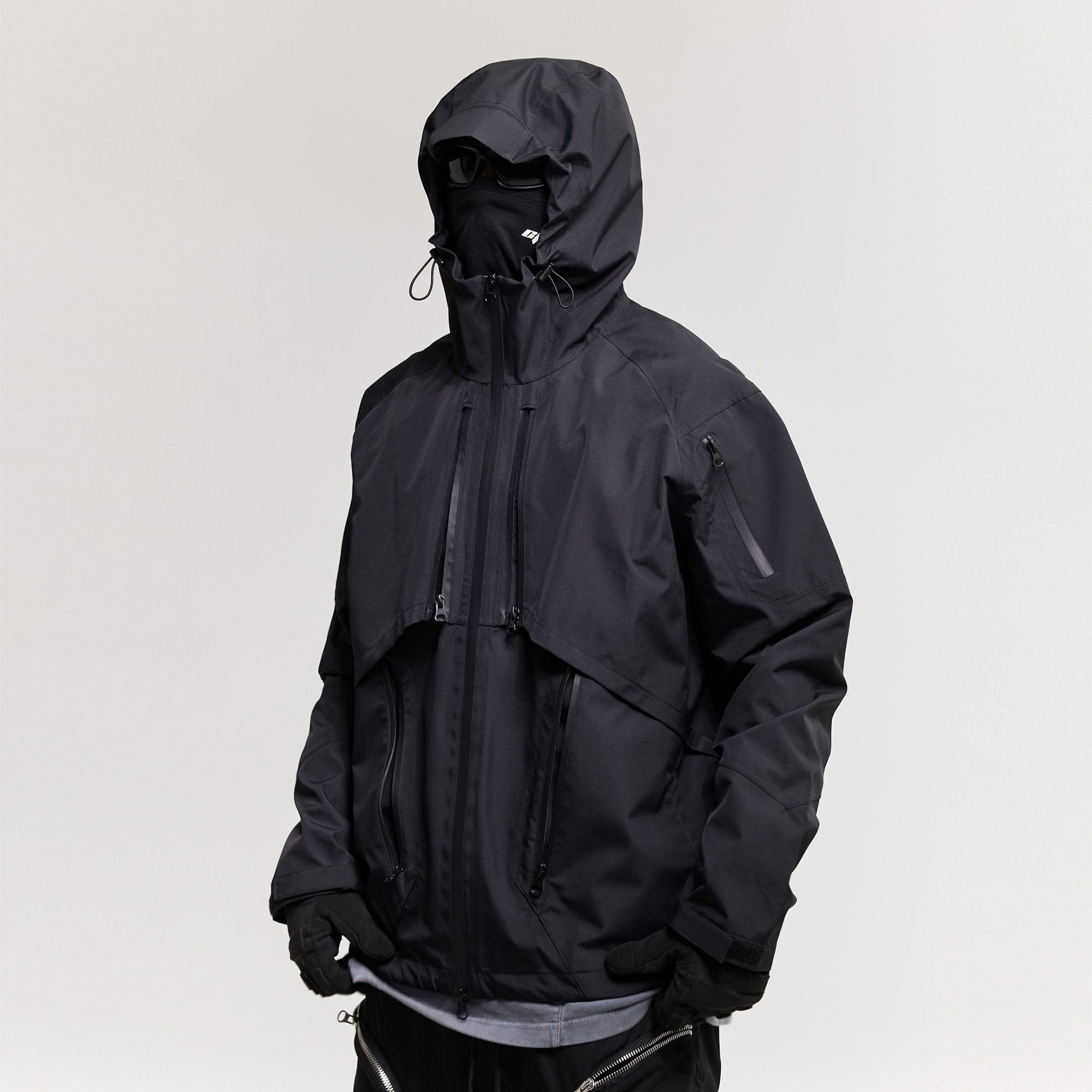 CATSSTAC Layered Multi-Pocket Waterproof Hooded Jacket, premium urban and streetwear designers apparel on PROJECTISR.com, CATSSTAC