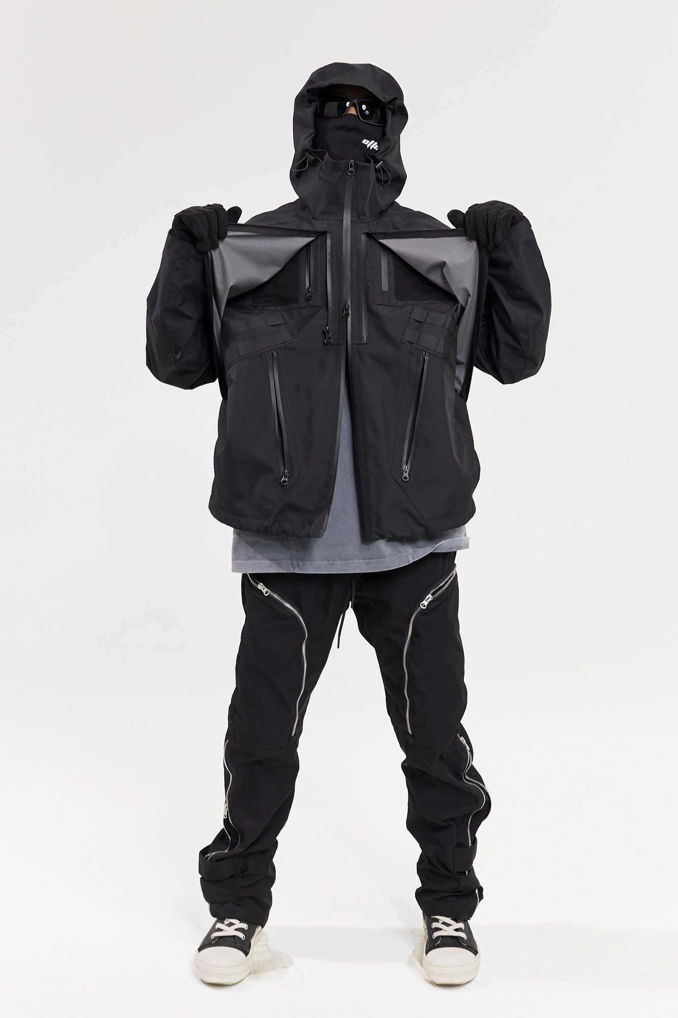 CATSSTAC Layered Multi-Pocket Waterproof Hooded Jacket, premium urban and streetwear designers apparel on PROJECTISR.com, CATSSTAC