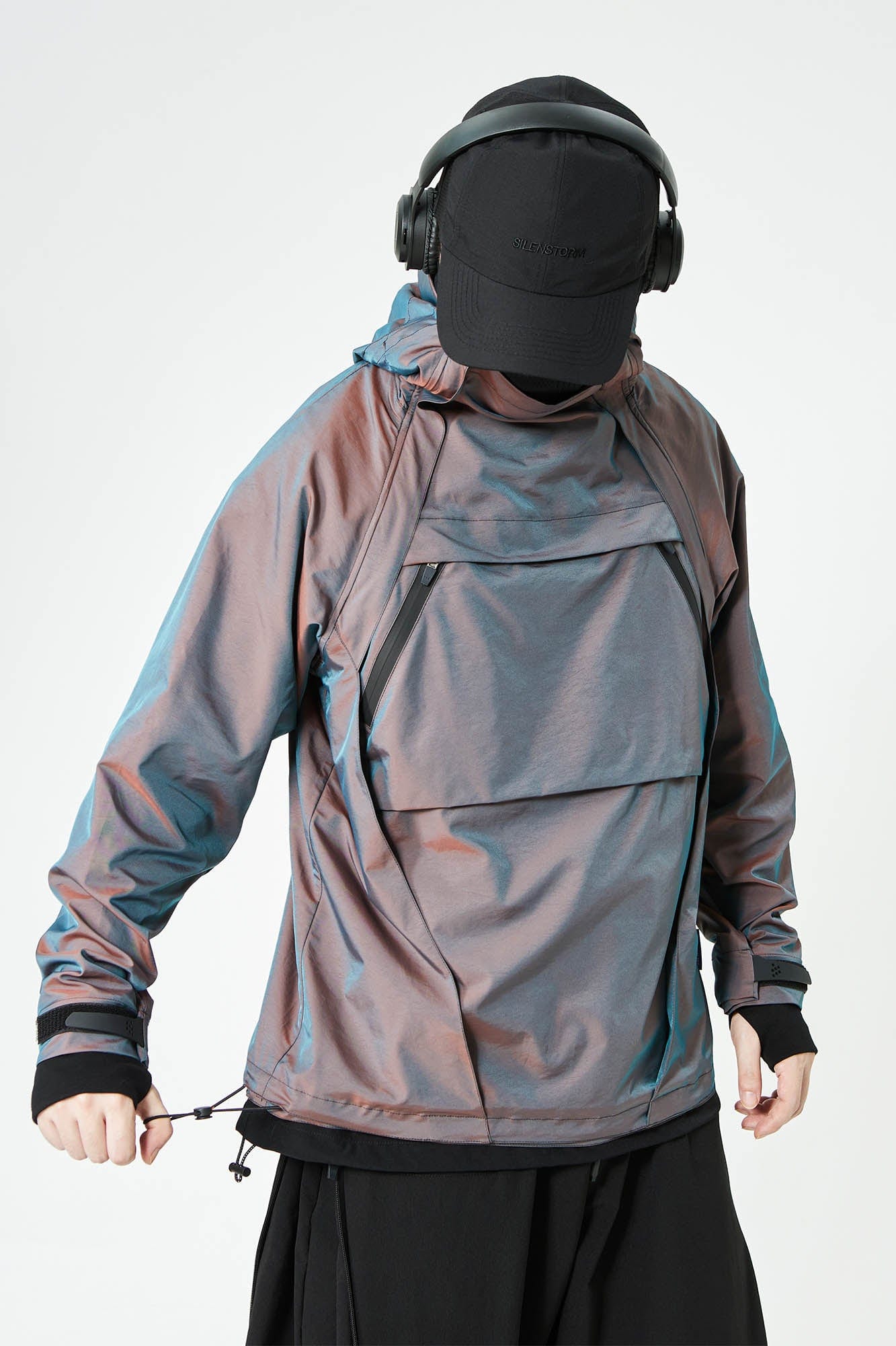 SILENSTORM Gradient Hooded Pullover Windbreaker, premium urban and streetwear designers apparel on PROJECTISR.com, SILENSTORM