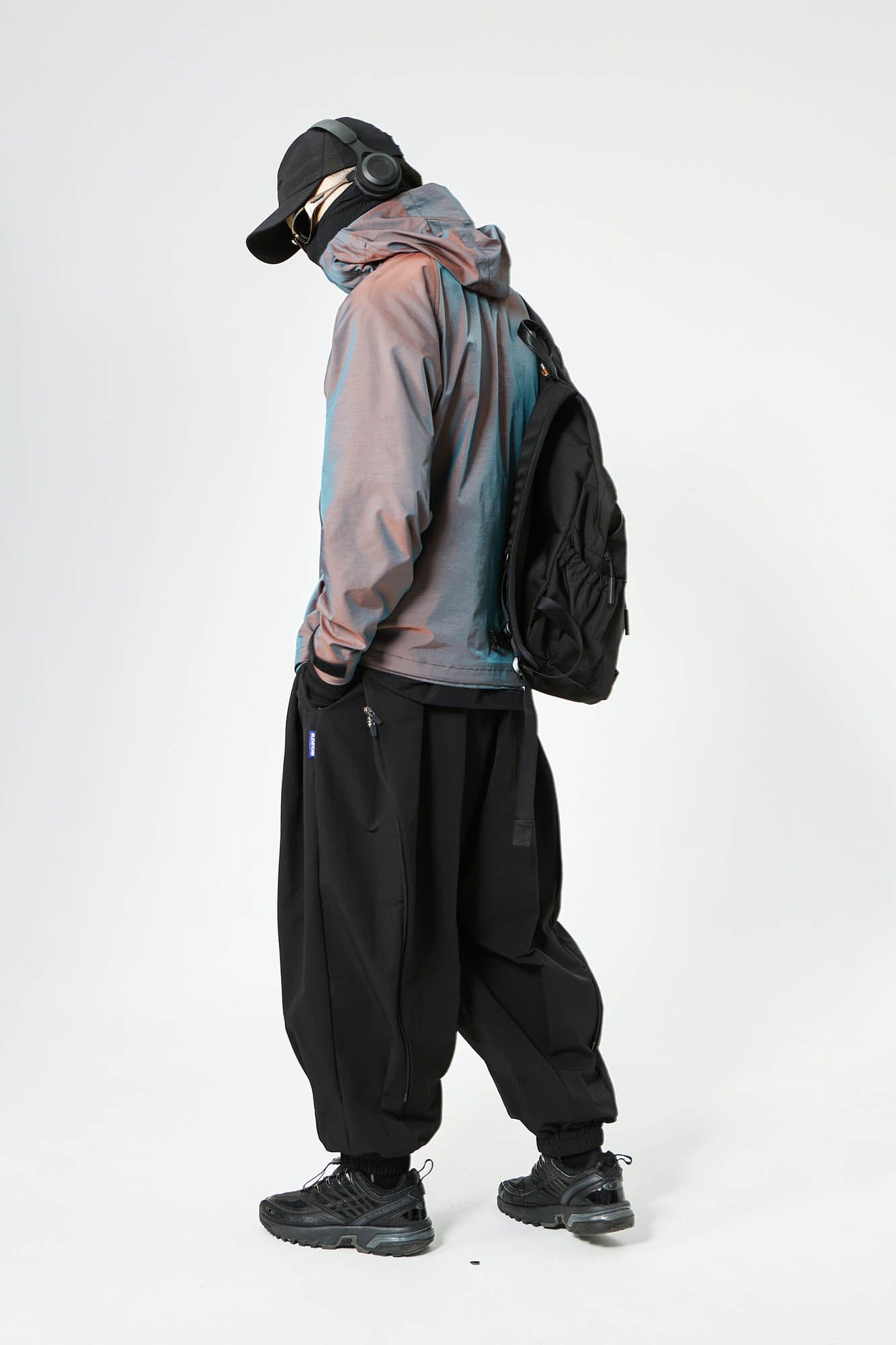 SILENSTORM Gradient Hooded Pullover Windbreaker, premium urban and streetwear designers apparel on PROJECTISR.com, SILENSTORM