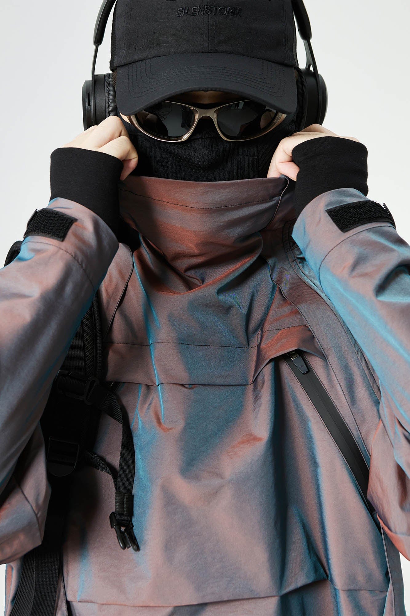 SILENSTORM Gradient Hooded Pullover Windbreaker, premium urban and streetwear designers apparel on PROJECTISR.com, SILENSTORM