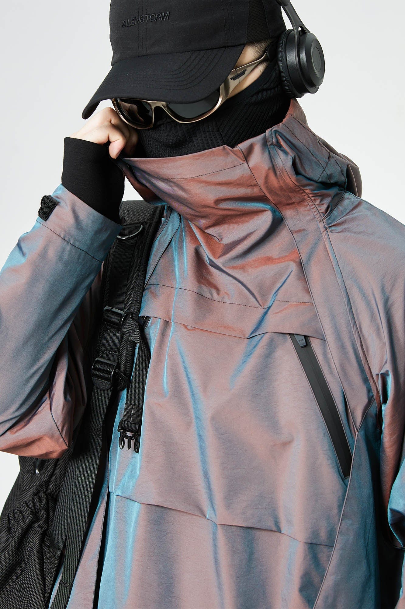 SILENSTORM Gradient Hooded Pullover Windbreaker, premium urban and streetwear designers apparel on PROJECTISR.com, SILENSTORM