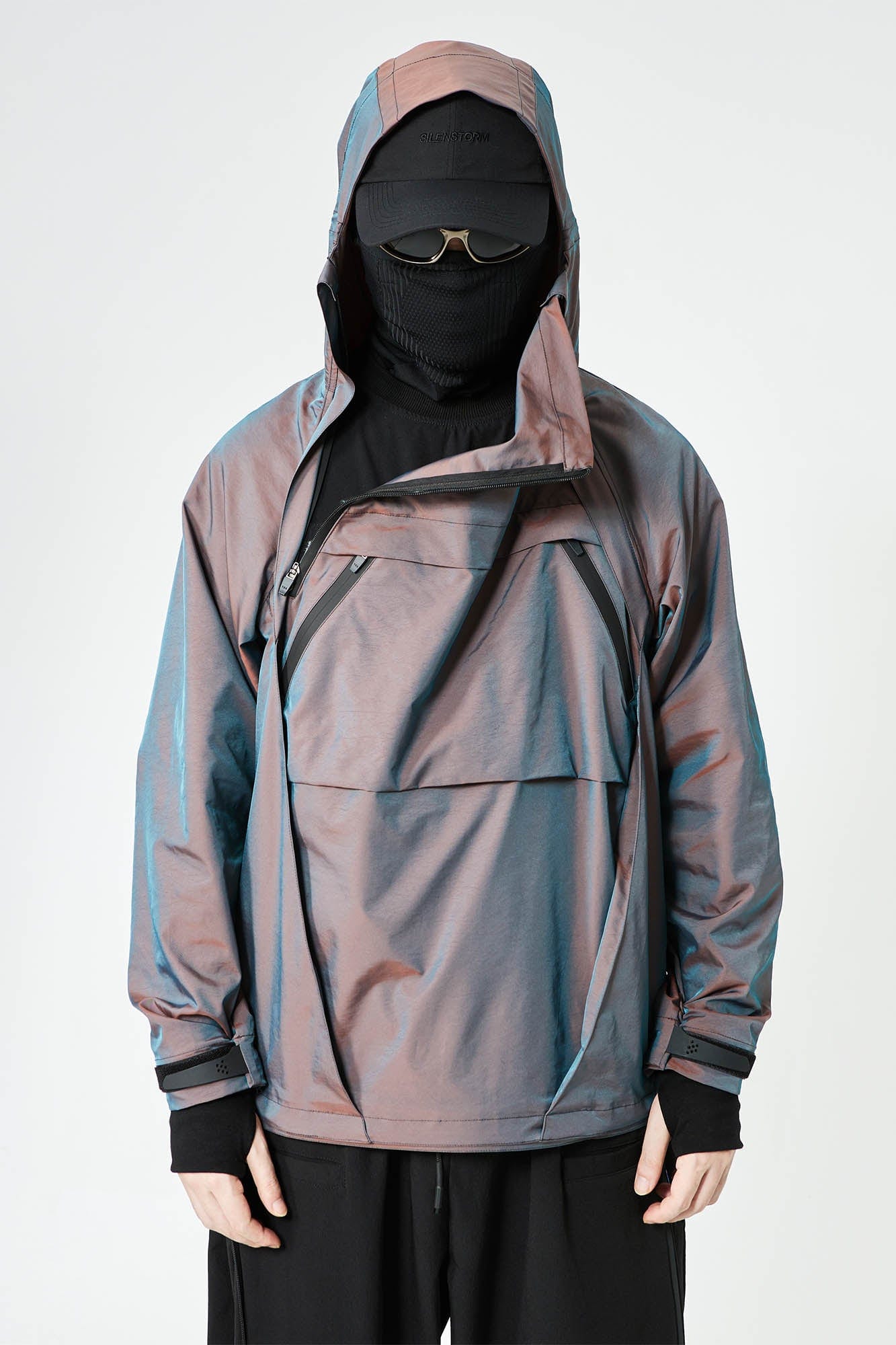 SILENSTORM Gradient Hooded Pullover Windbreaker, premium urban and streetwear designers apparel on PROJECTISR.com, SILENSTORM