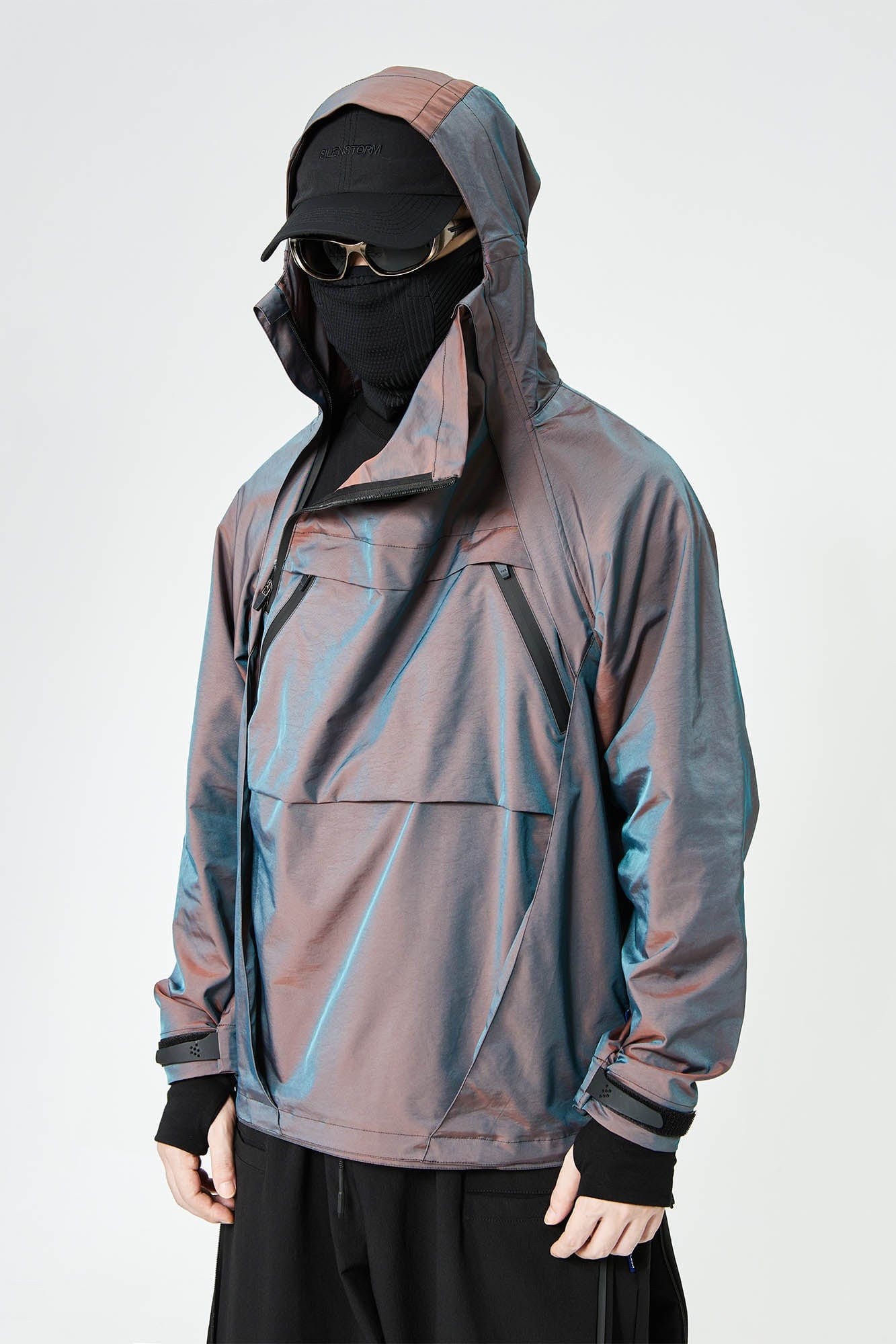 SILENSTORM Gradient Hooded Pullover Windbreaker, premium urban and streetwear designers apparel on PROJECTISR.com, SILENSTORM