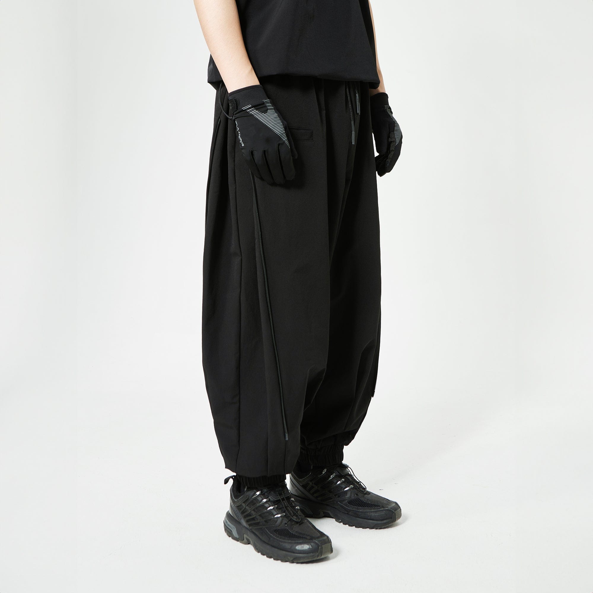 SILENSTORM Double-Zip Wide-Leg Jogger Pants, premium urban and streetwear designers apparel on PROJECTISR.com, SILENSTORM