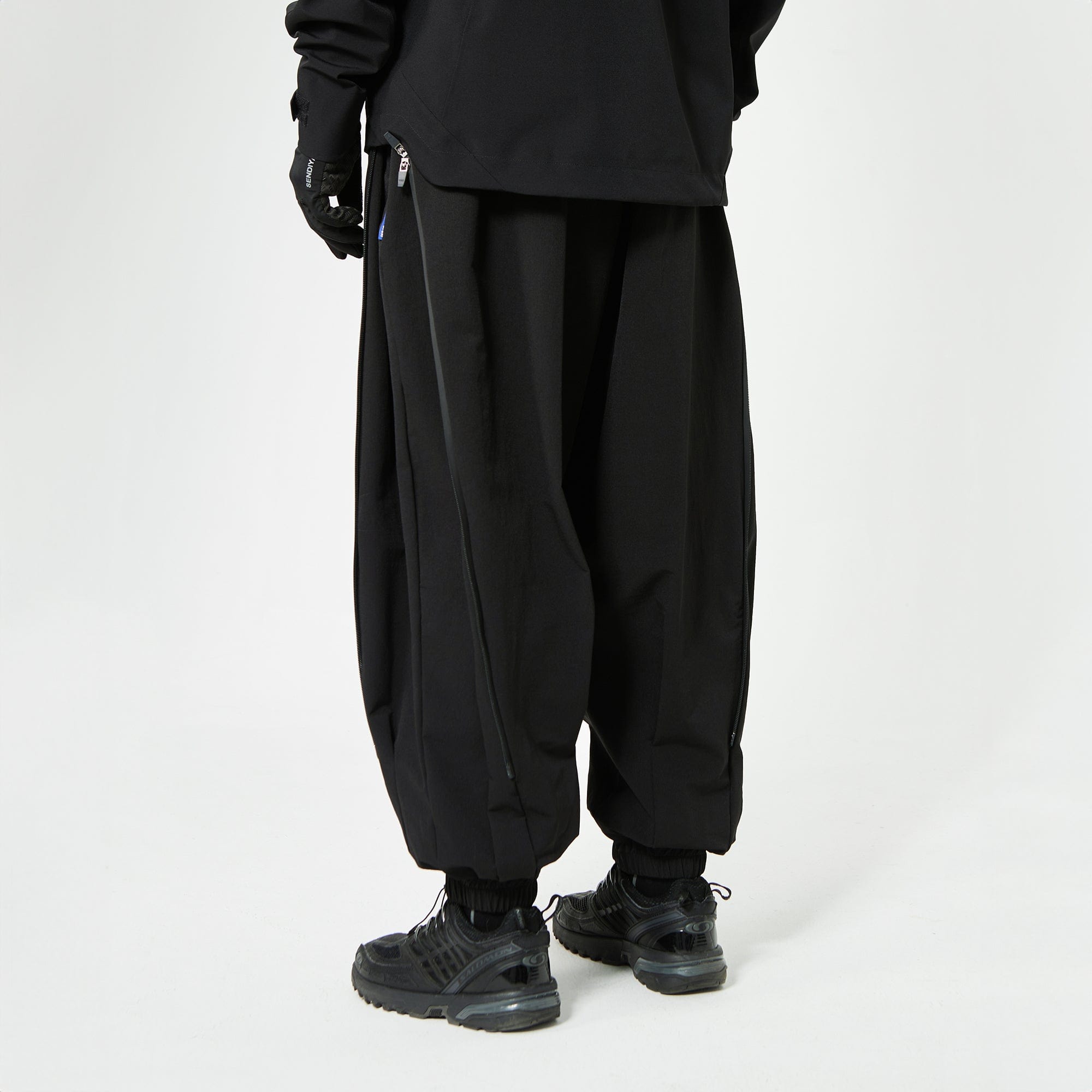 SILENSTORM Double-Zip Wide-Leg Jogger Pants, premium urban and streetwear designers apparel on PROJECTISR.com, SILENSTORM