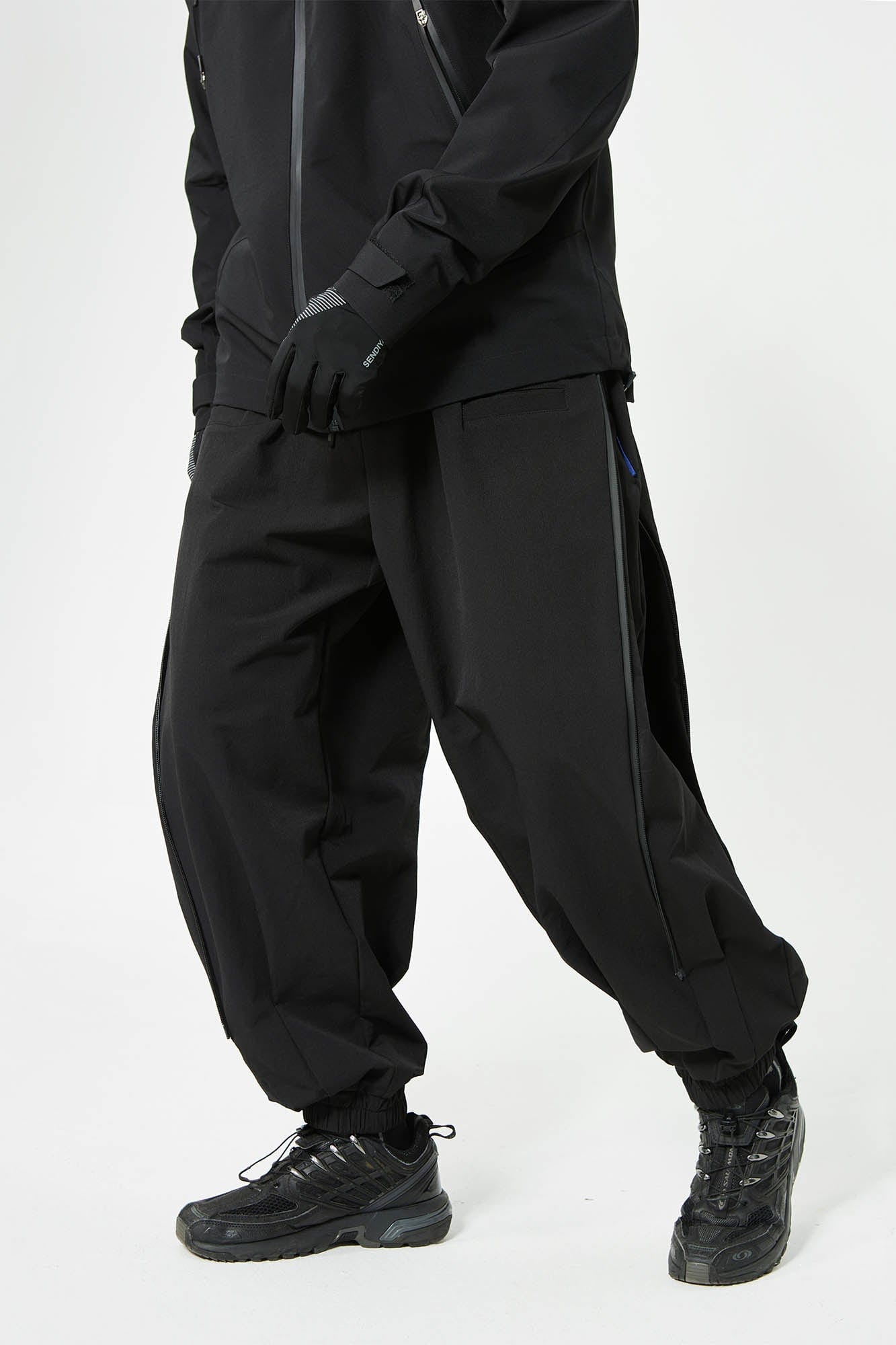 SILENSTORM Double-Zip Wide-Leg Jogger Pants, premium urban and streetwear designers apparel on PROJECTISR.com, SILENSTORM