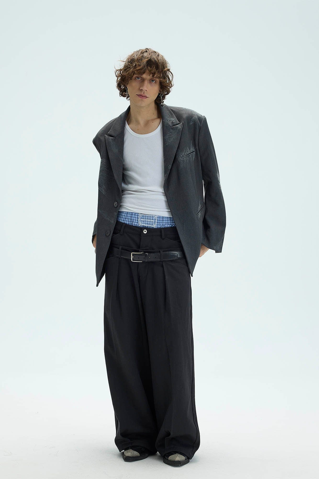 WHISTLEHUNTER Distressed Ripped Blazer, premium urban and streetwear designers apparel on PROJECTISR.com, WHISTLEHUNTER