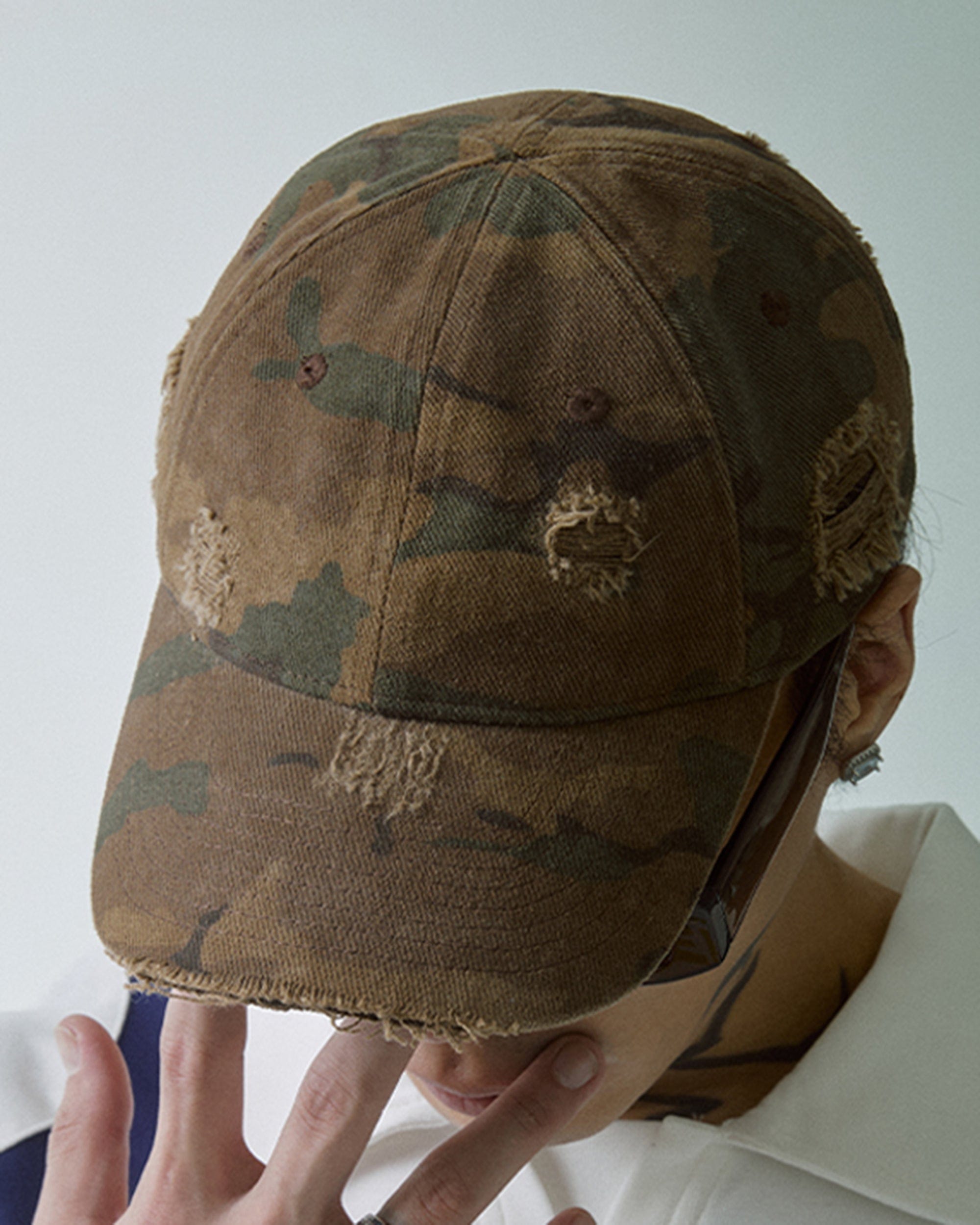F2CE Camo Distressed Embroidery Logo Cap, premium urban and streetwear designers apparel on PROJECTISR.com, F2CE