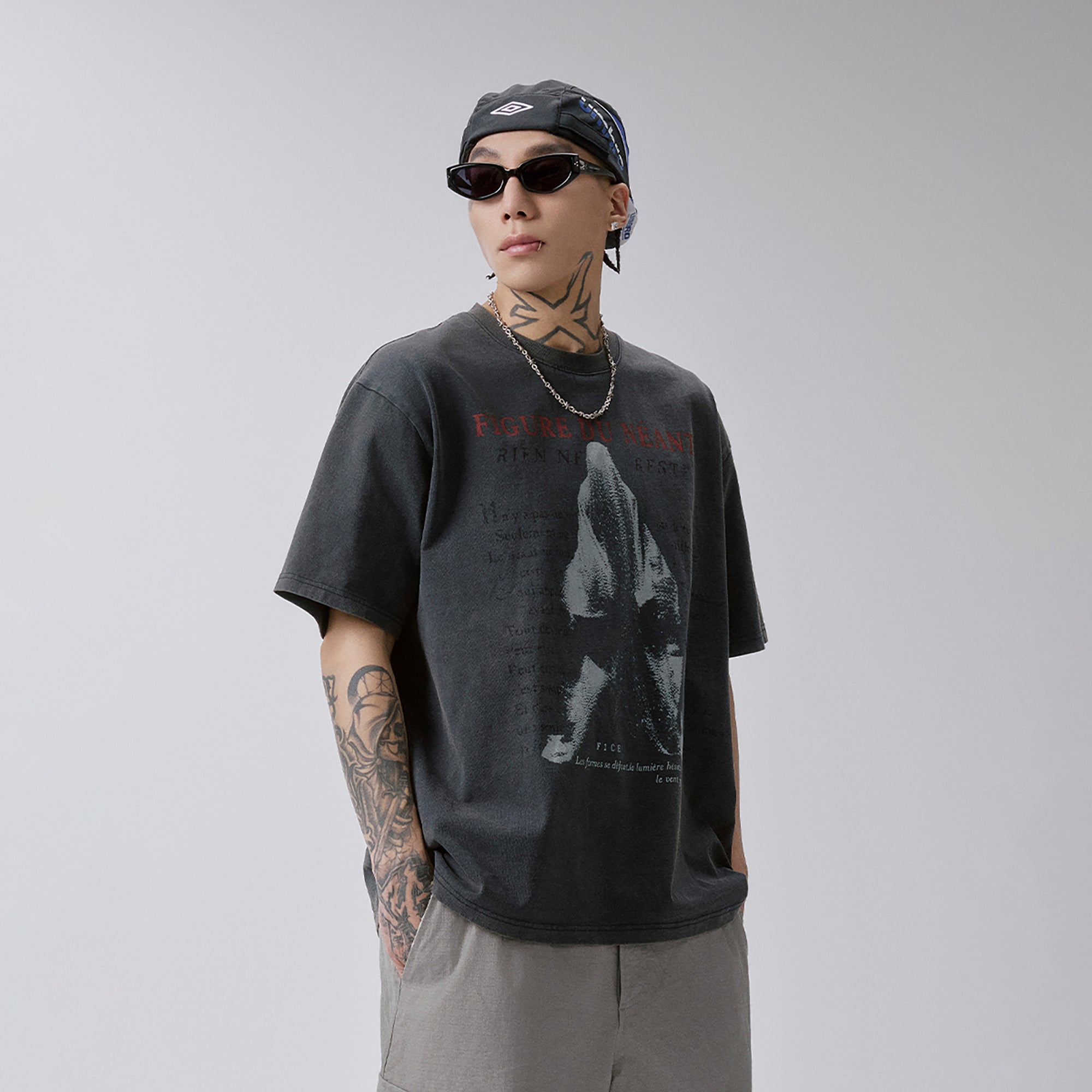 F2CE Washed Void Figure Graphic Tee, premium urban and streetwear designers apparel on PROJECTISR.com, F2CE