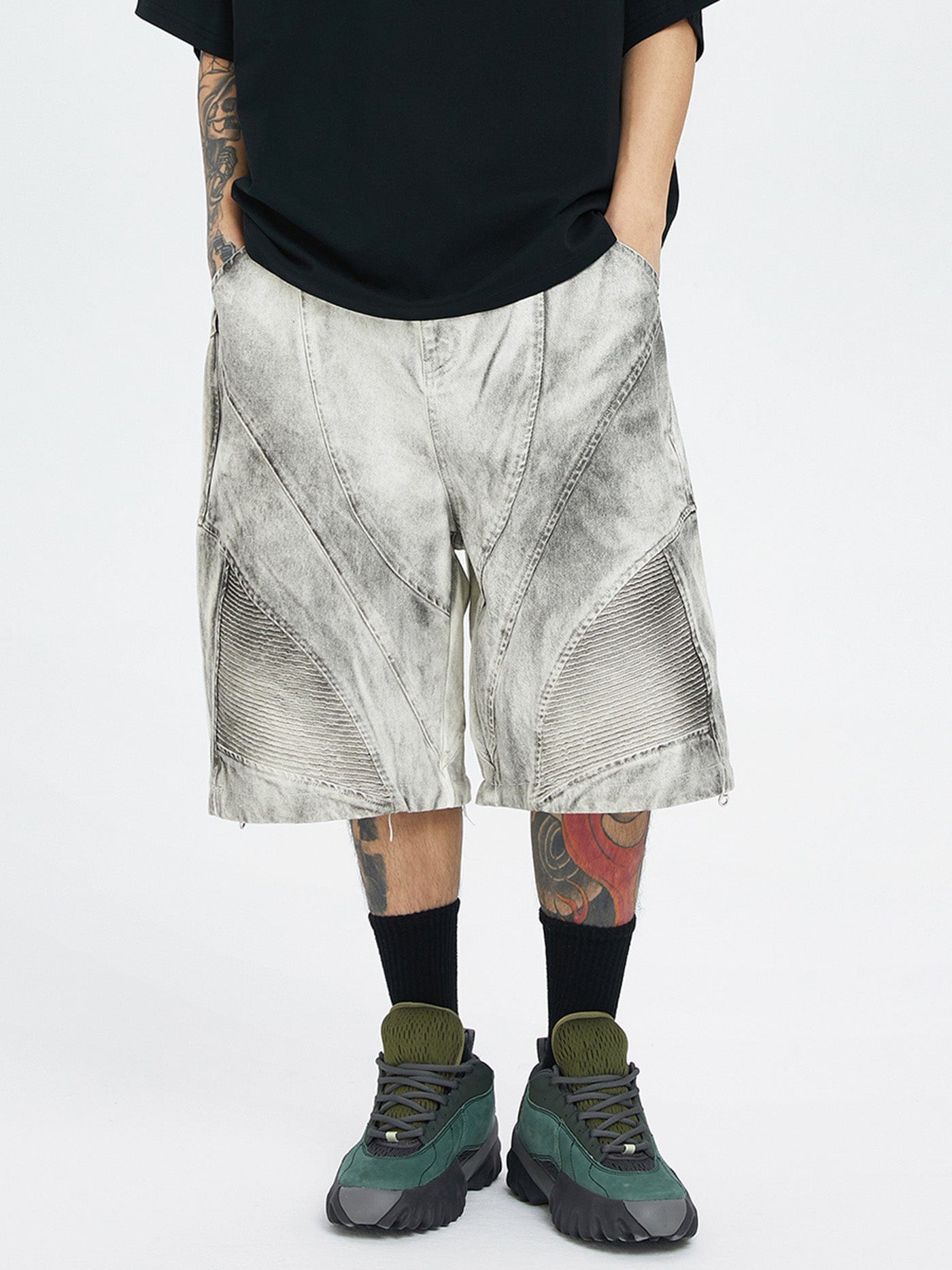 F2CE Distressed Detachable Parachute Pants, premium urban and streetwear designers apparel on PROJECTISR.com, F2CE