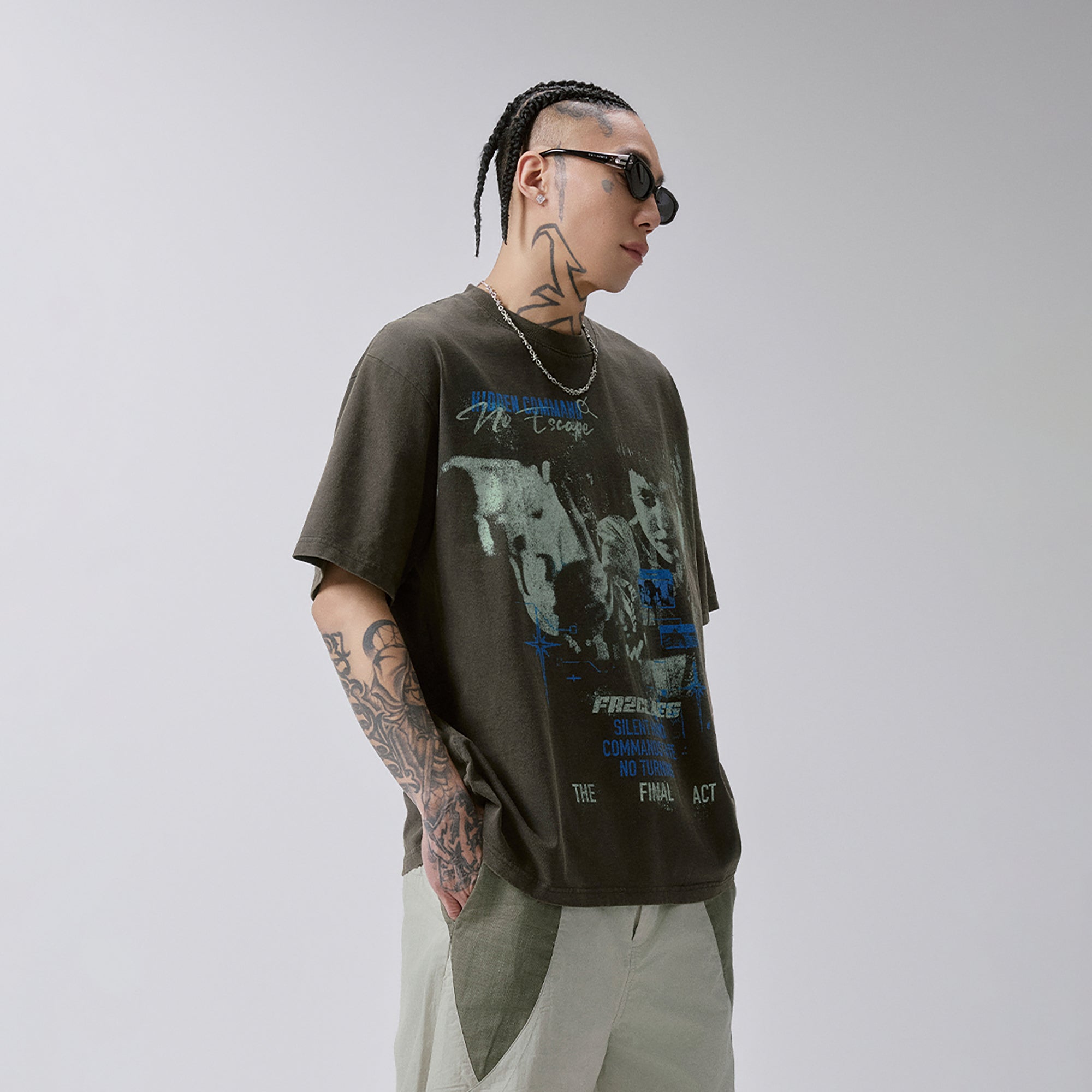 F2CE Washed Graphic Tee, premium urban and streetwear designers apparel on PROJECTISR.com, F2CE