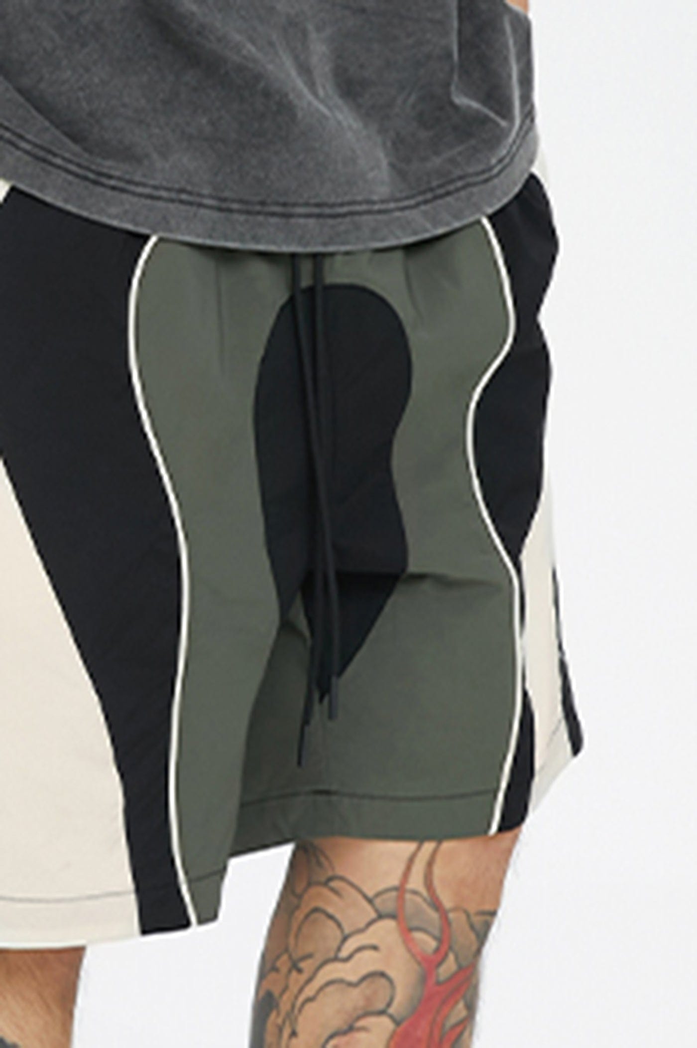 F2CE Spliced Color Block Logo Shorts, premium urban and streetwear designers apparel on PROJECTISR.com, F2CE
