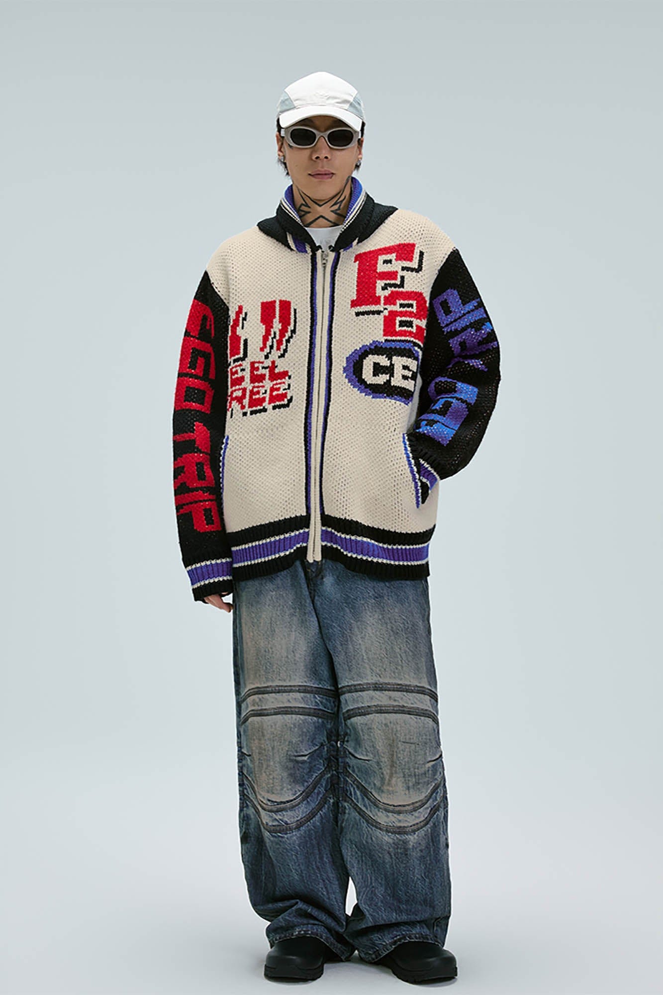 F2CE Jacquard Knit Bomber Jacket, premium urban and streetwear designers apparel on PROJECTISR.com, F2CE