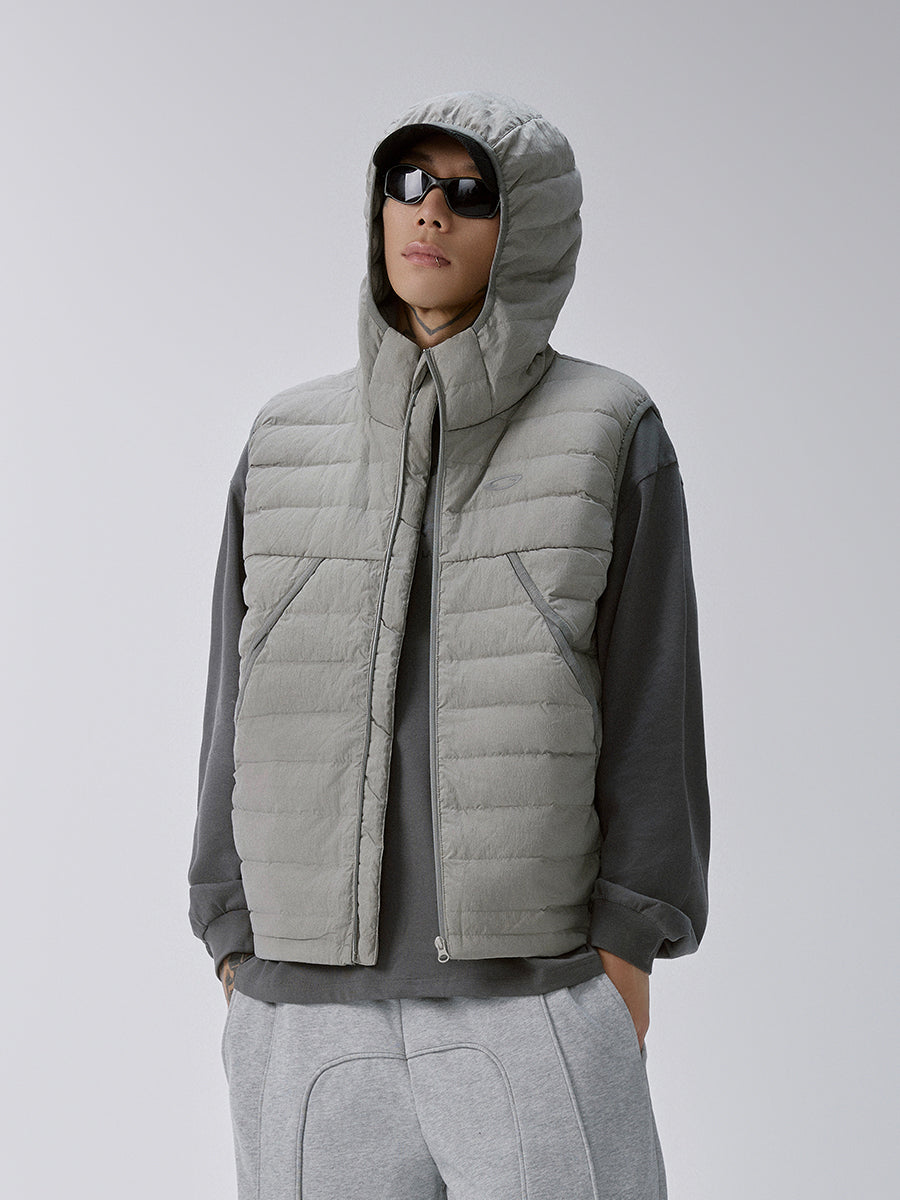 F2CE Structured Puffer Down Hooded Vest