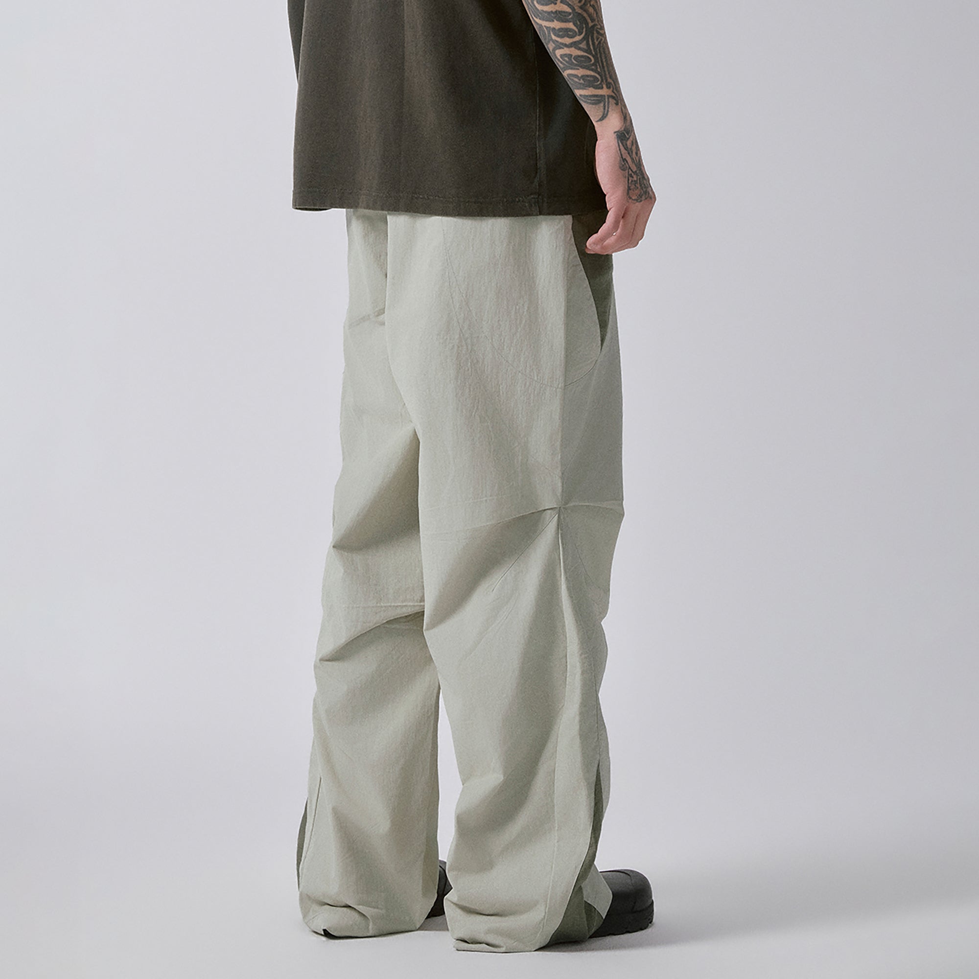 F2CE Colorblock Pleated Straight-Leg Pants, premium urban and streetwear designers apparel on PROJECTISR.com, F2CE