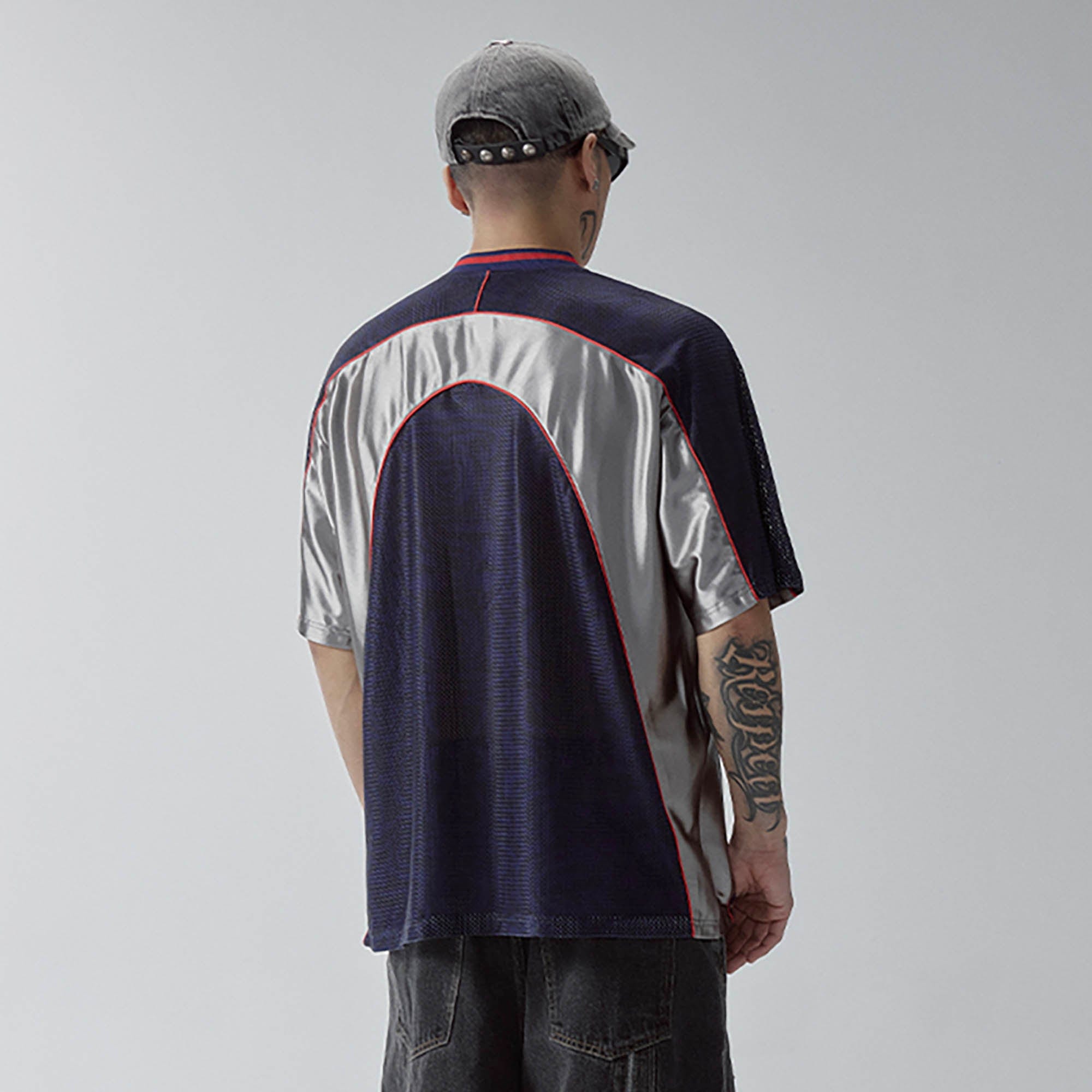 F2CE Mesh Contrast-Panel Quick-Dry Jersey, premium urban and streetwear designers apparel on PROJECTISR.com, F2CE