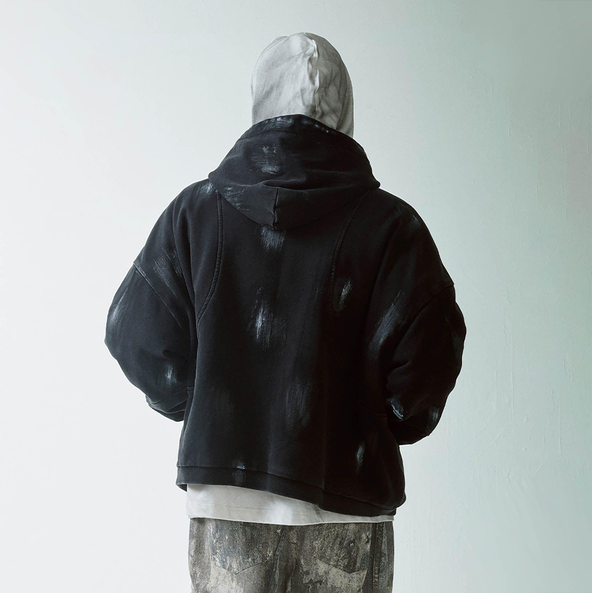 F2CE Brush-Paint Streak Hooded Jacket, premium urban and streetwear designers apparel on PROJECTISR.com, F2CE