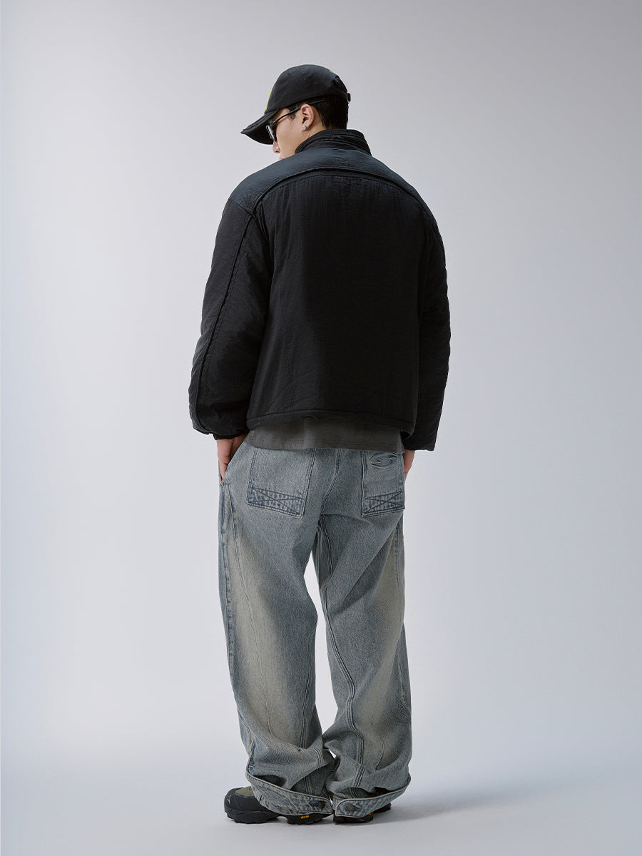 F2CE Structured Panel Stand-Collar Puffer